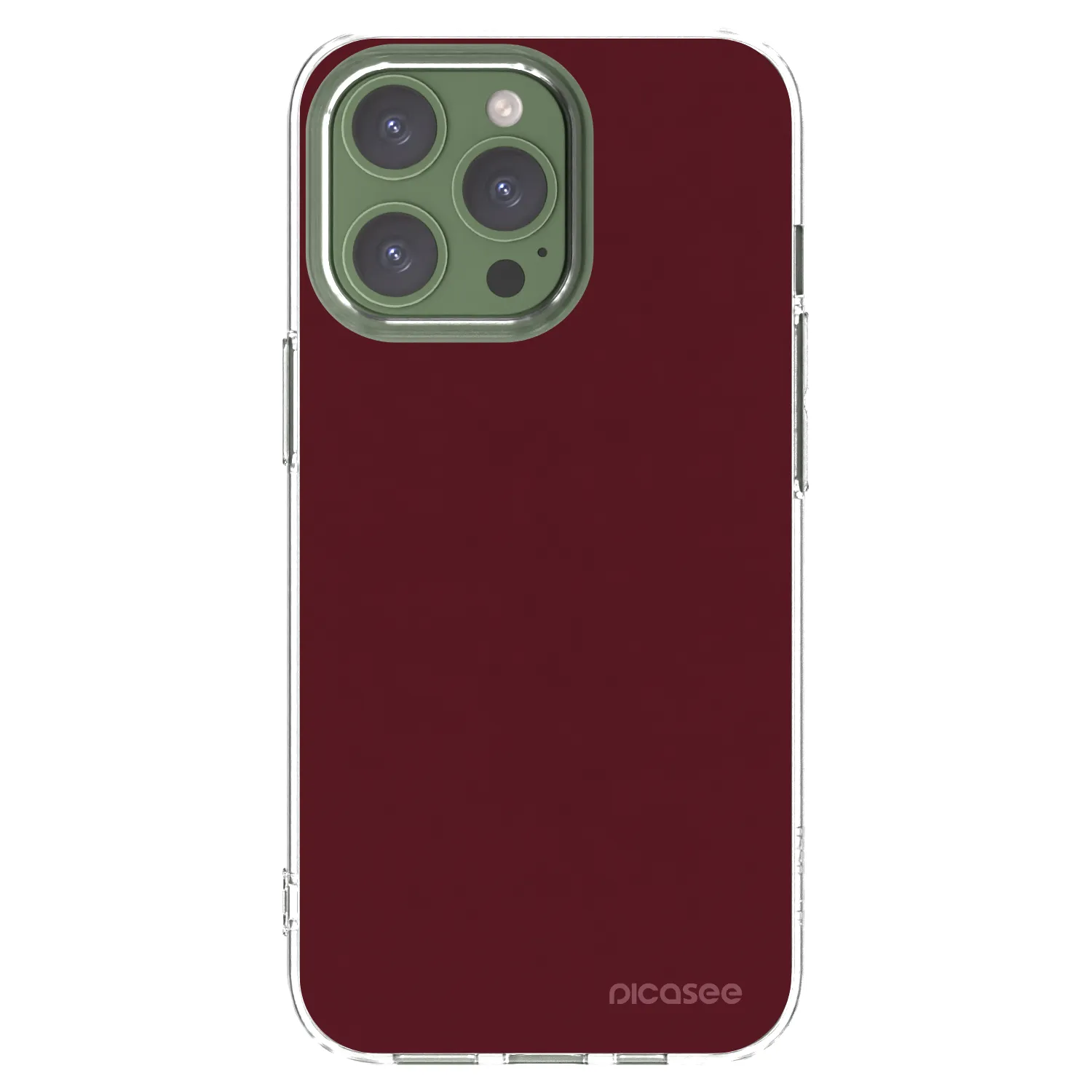 Picasee διαφανής θήκη σιλικόνης Apple iPhone 13 Pro - Burgundy red