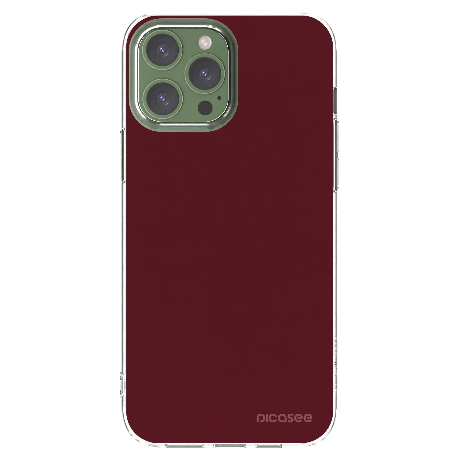 Picasee διαφανής θήκη σιλικόνης Apple iPhone 13 Pro Max - Burgundy red