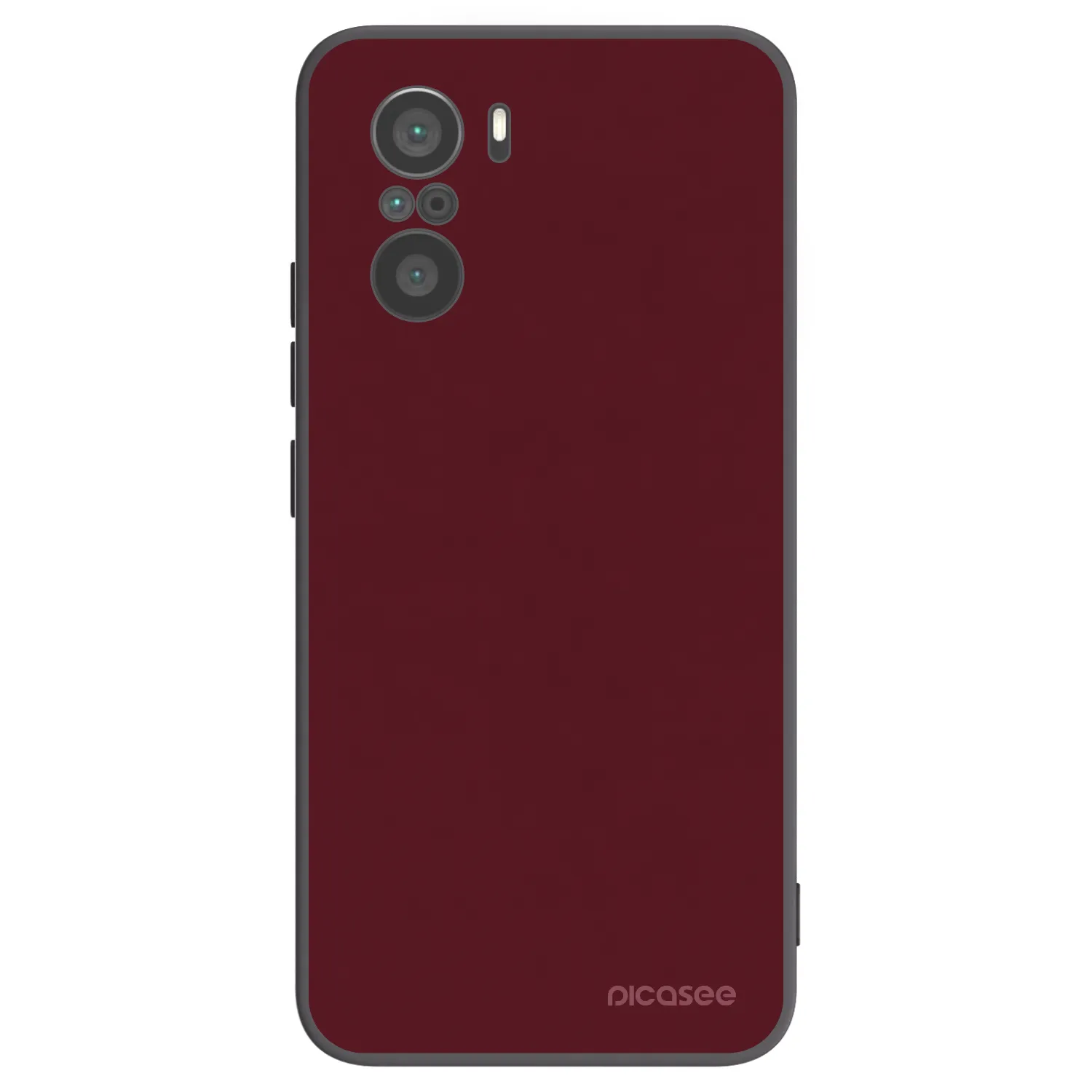 Picasee Μαύρη θήκη σιλικόνης για Xiaomi Poco F3 - Burgundy red