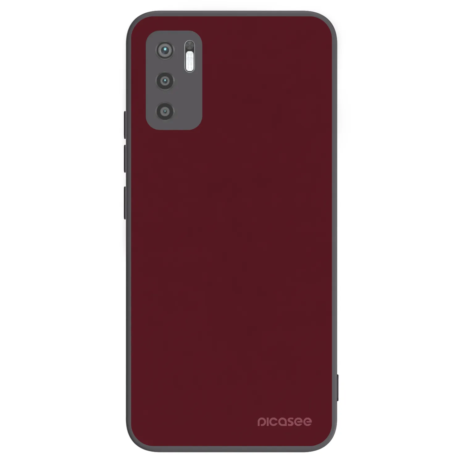 Picasee Μαύρη θήκη σιλικόνης για Xiaomi Redmi Note 10 5G - Burgundy red