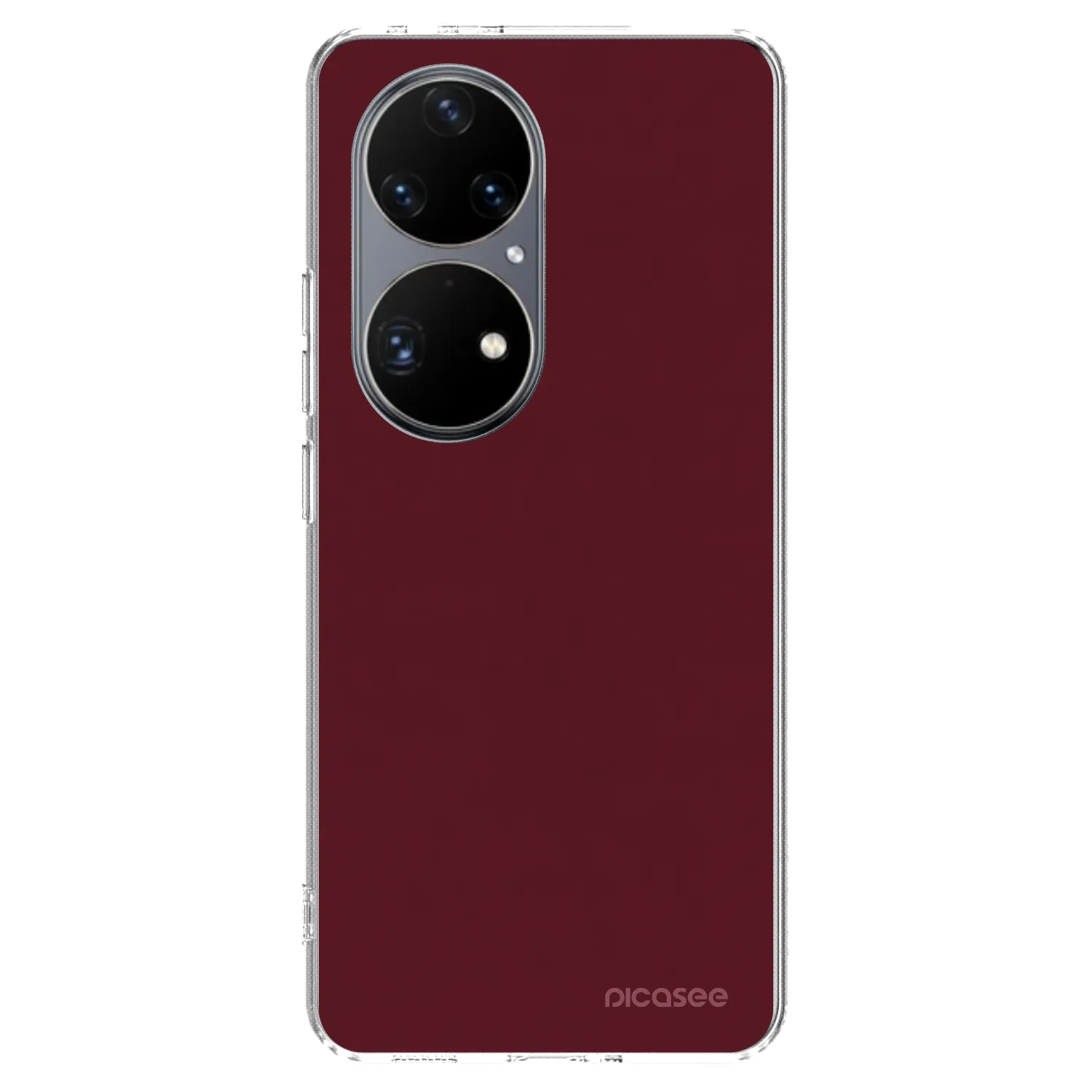 Picasee διαφανής θήκη σιλικόνης Huawei P50 - Burgundy red
