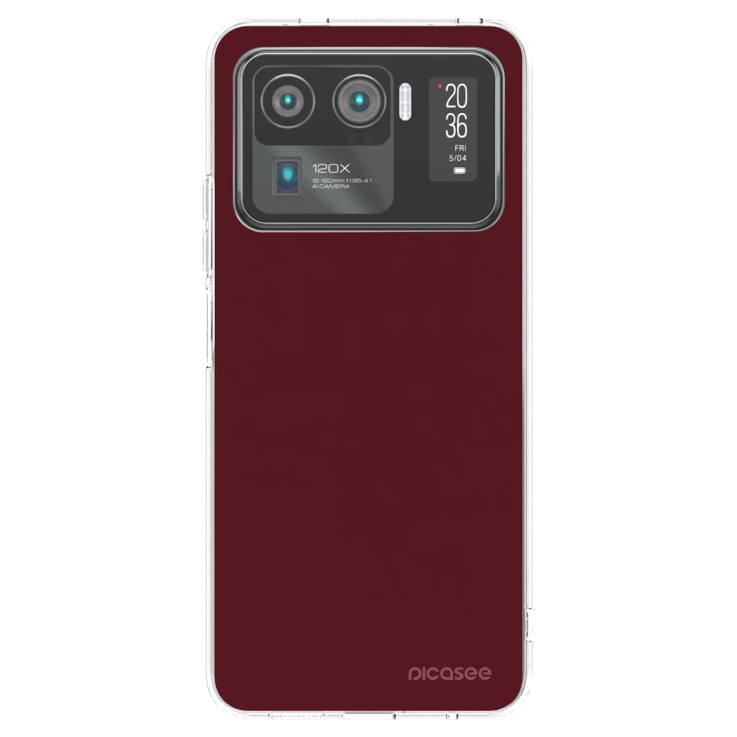 Picasee διαφανής θήκη σιλικόνης Xiaomi Mi 11 Ultra - Burgundy red