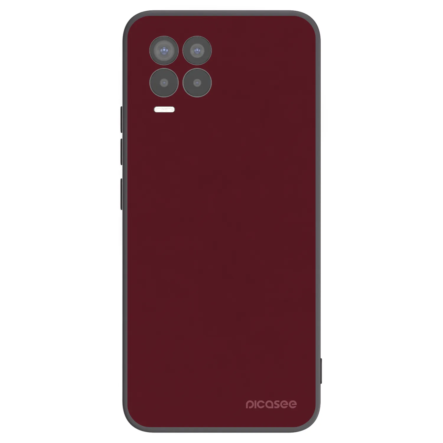 Picasee Μαύρη θήκη σιλικόνης για Realme 8 4G - Burgundy red