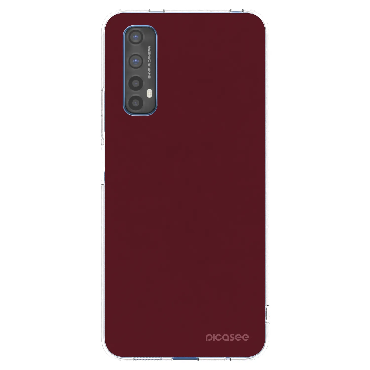 Picasee διαφανής θήκη σιλικόνης Realme 7 - Burgundy red