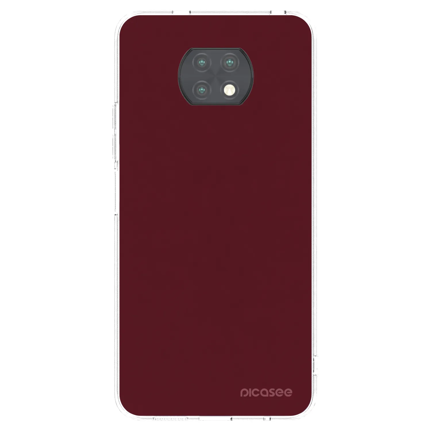 Picasee διαφανής θήκη σιλικόνης Xiaomi Redmi Note 9T - Burgundy red