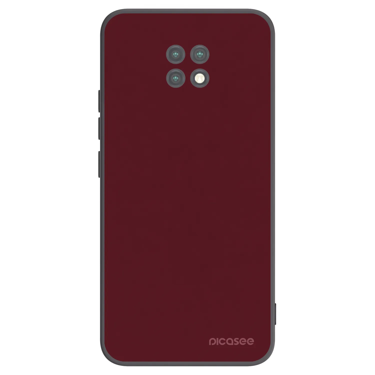 Picasee Μαύρη θήκη σιλικόνης για Xiaomi Redmi Note 9T - Burgundy red