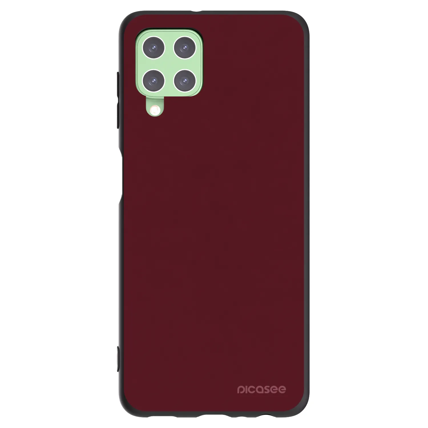Picasee Μαύρη θήκη σιλικόνης για Samsung Galaxy A22 A225F 4G - Burgundy red