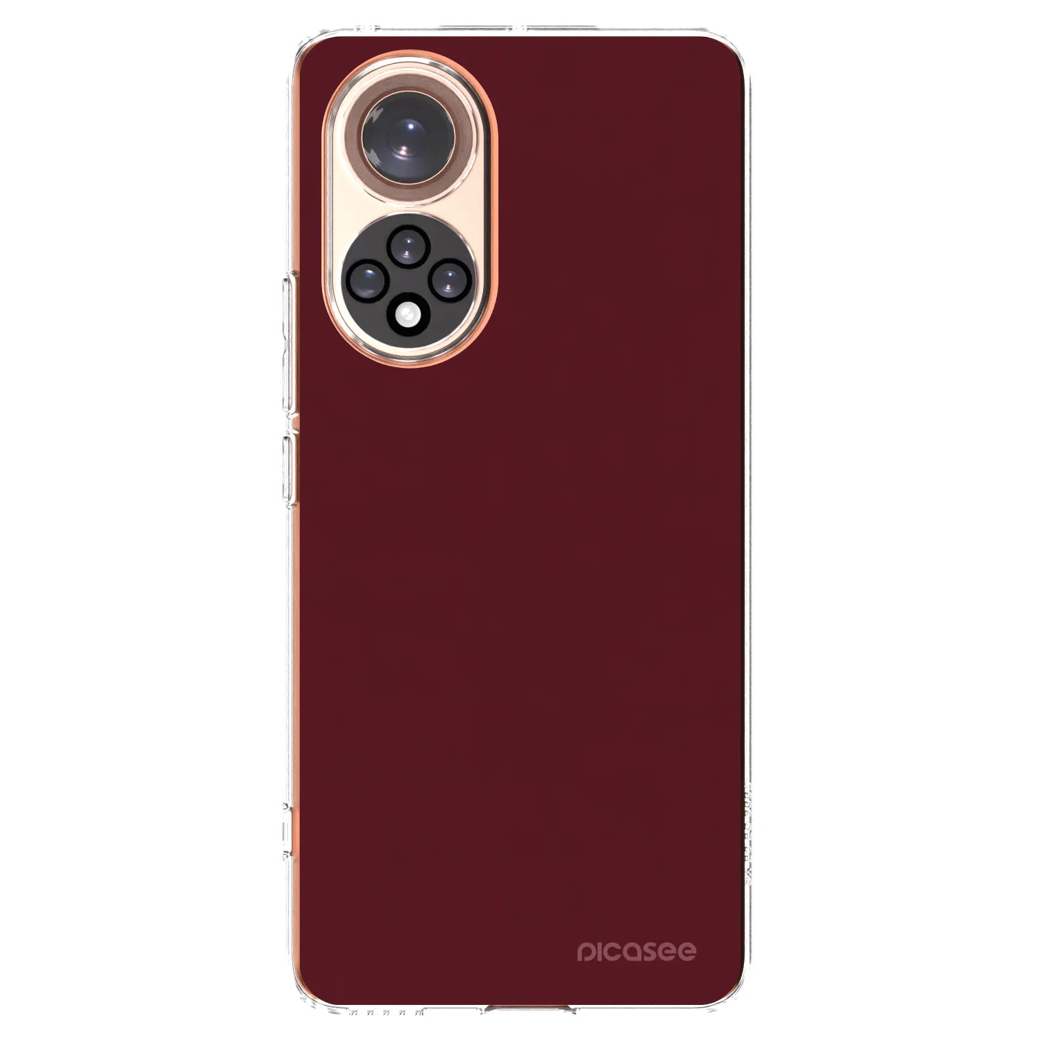 Picasee διαφανής θήκη σιλικόνης Huawei Nova 9 - Burgundy red