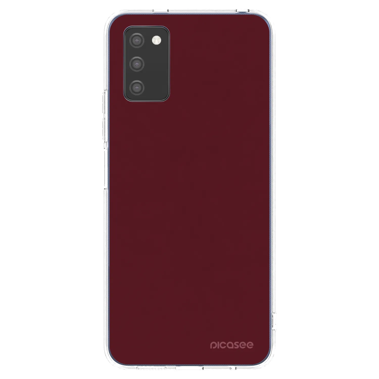 Picasee διαφανής θήκη σιλικόνης Samsung Galaxy A03s A037G - Burgundy red
