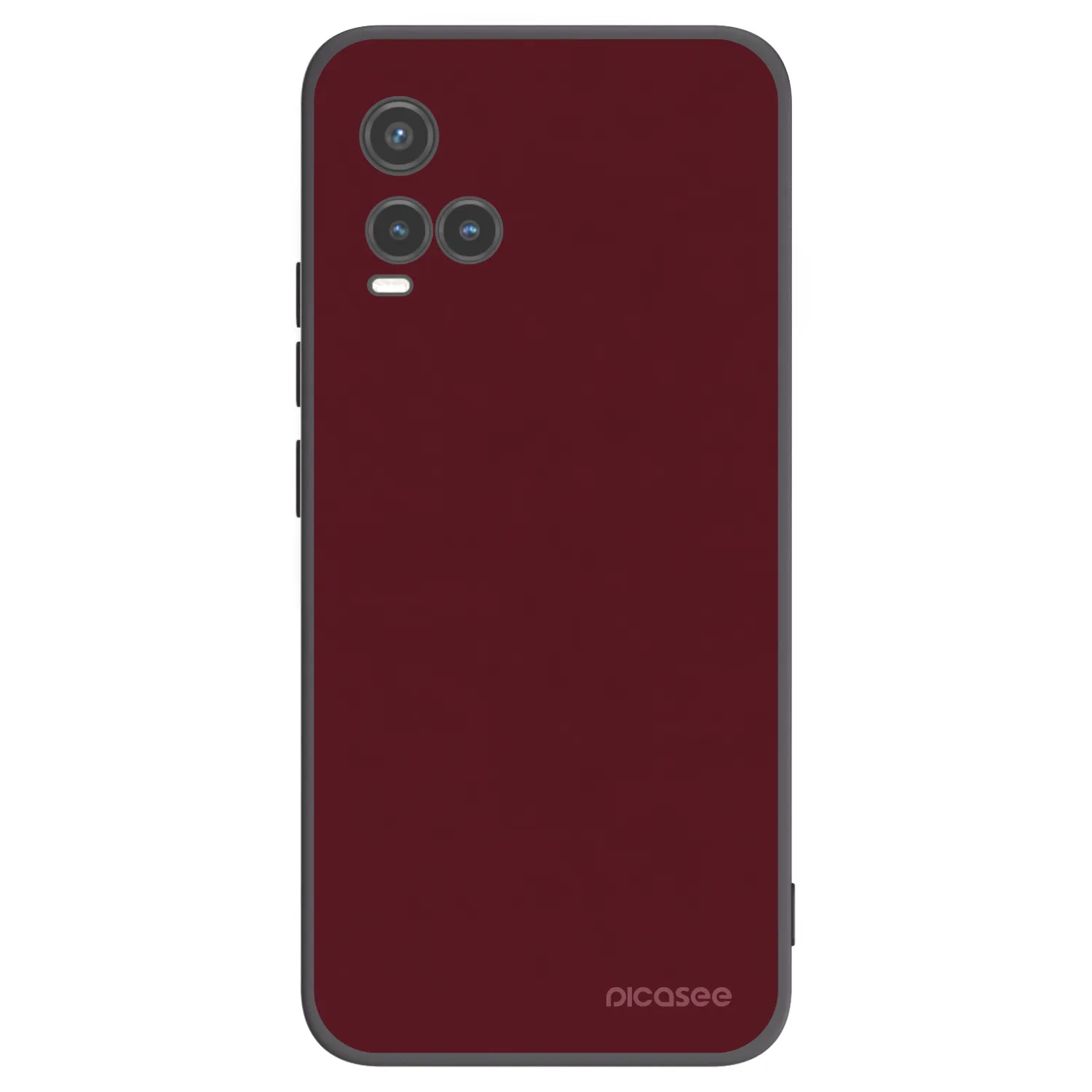 Picasee Μαύρη θήκη σιλικόνης για Vivo Y33s - Burgundy red