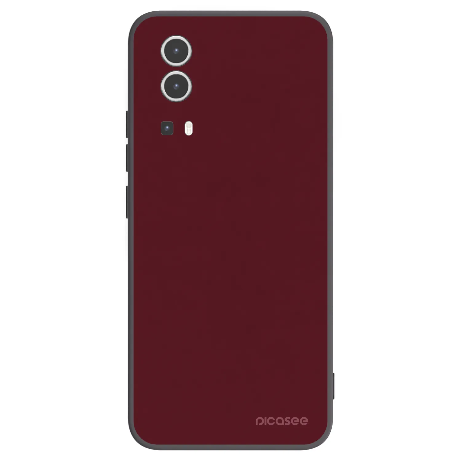 Picasee Μαύρη θήκη σιλικόνης για Vivo Y72 5G - Burgundy red
