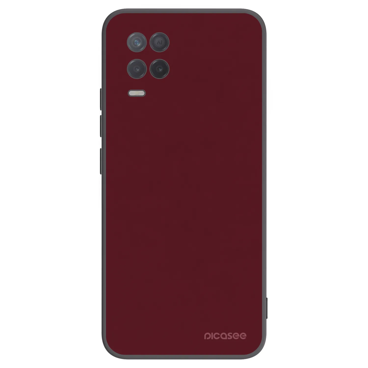 Picasee Μαύρη θήκη σιλικόνης για Realme 8 5G - Burgundy red