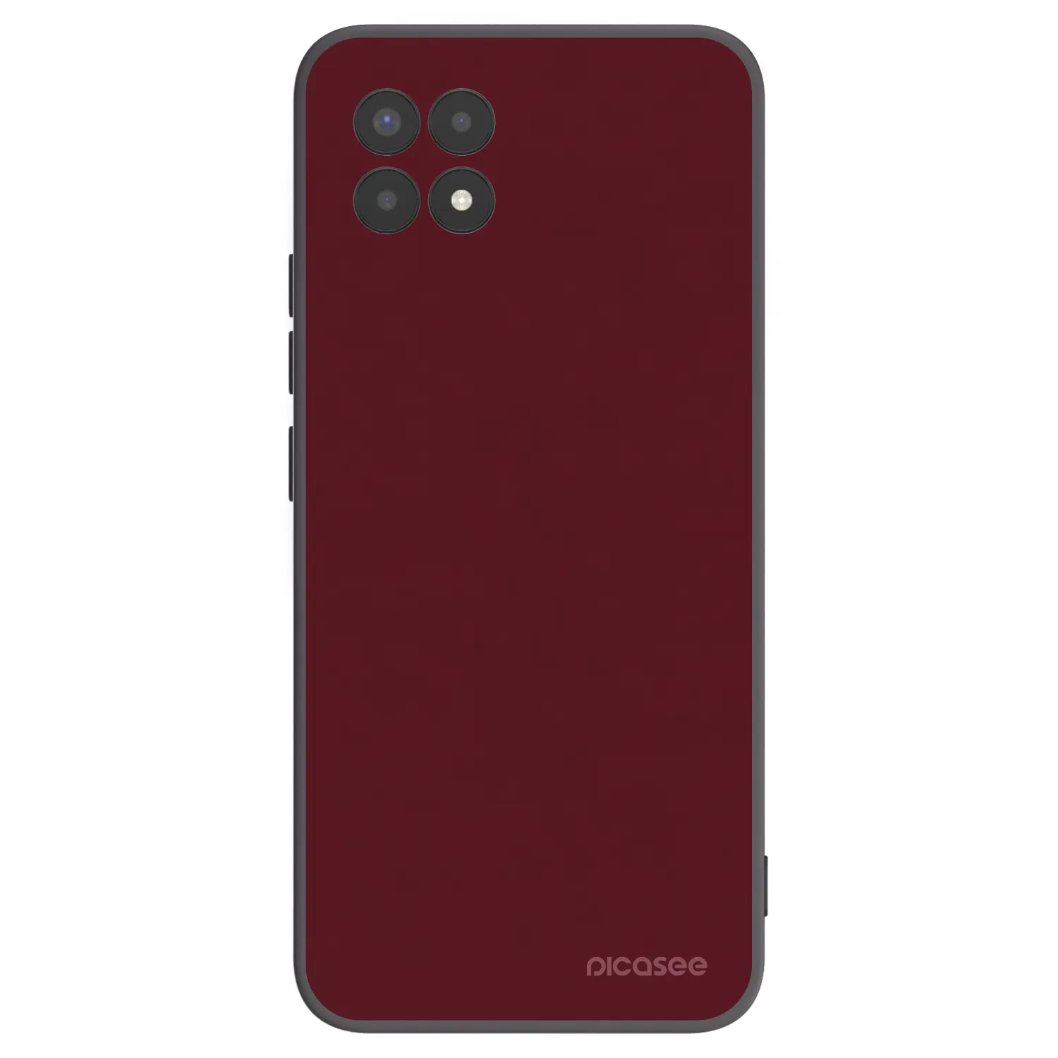 Picasee Μαύρη θήκη σιλικόνης για Realme 8i - Burgundy red