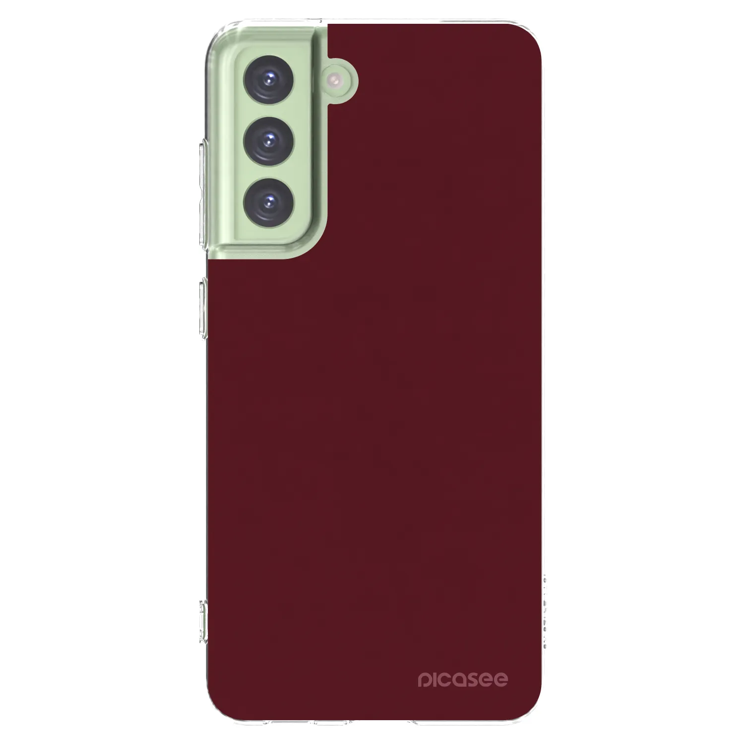 Picasee διαφανής θήκη σιλικόνης Samsung Galaxy S21 FE 5G - Burgundy red