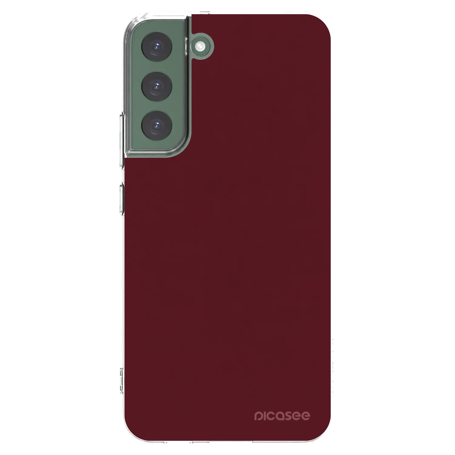 Picasee διαφανής θήκη σιλικόνης Samsung Galaxy S22+ 5G - Burgundy red