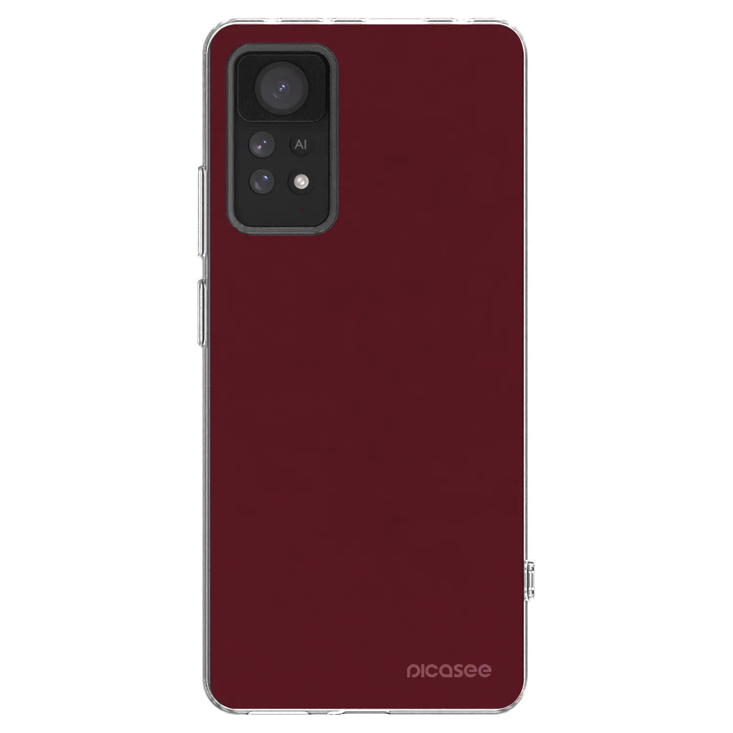 Picasee διαφανής θήκη σιλικόνης Xiaomi Redmi Note 11 Pro - Burgundy red