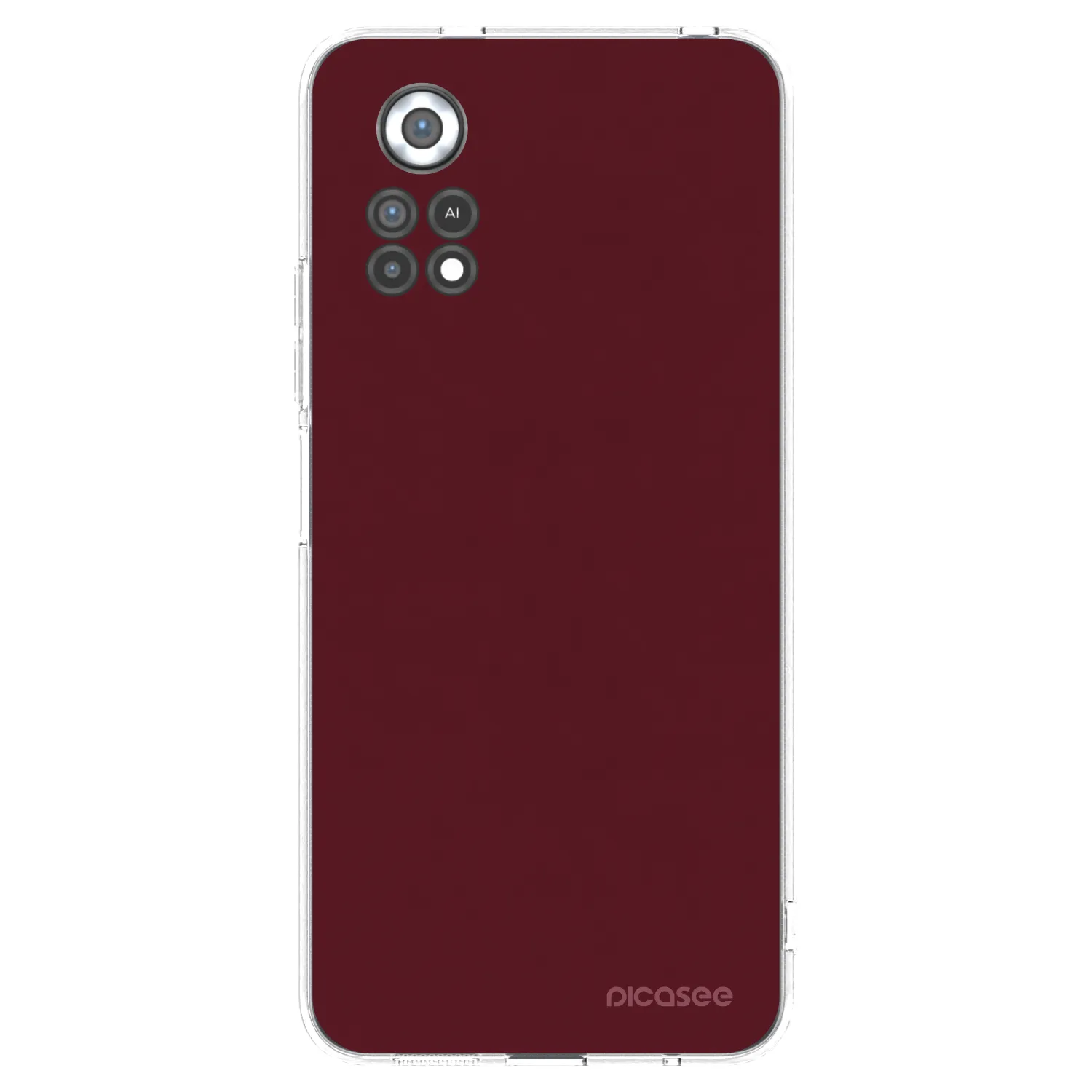 Picasee διαφανής θήκη σιλικόνης Xiaomi Poco X4 Pro 5G - Burgundy red