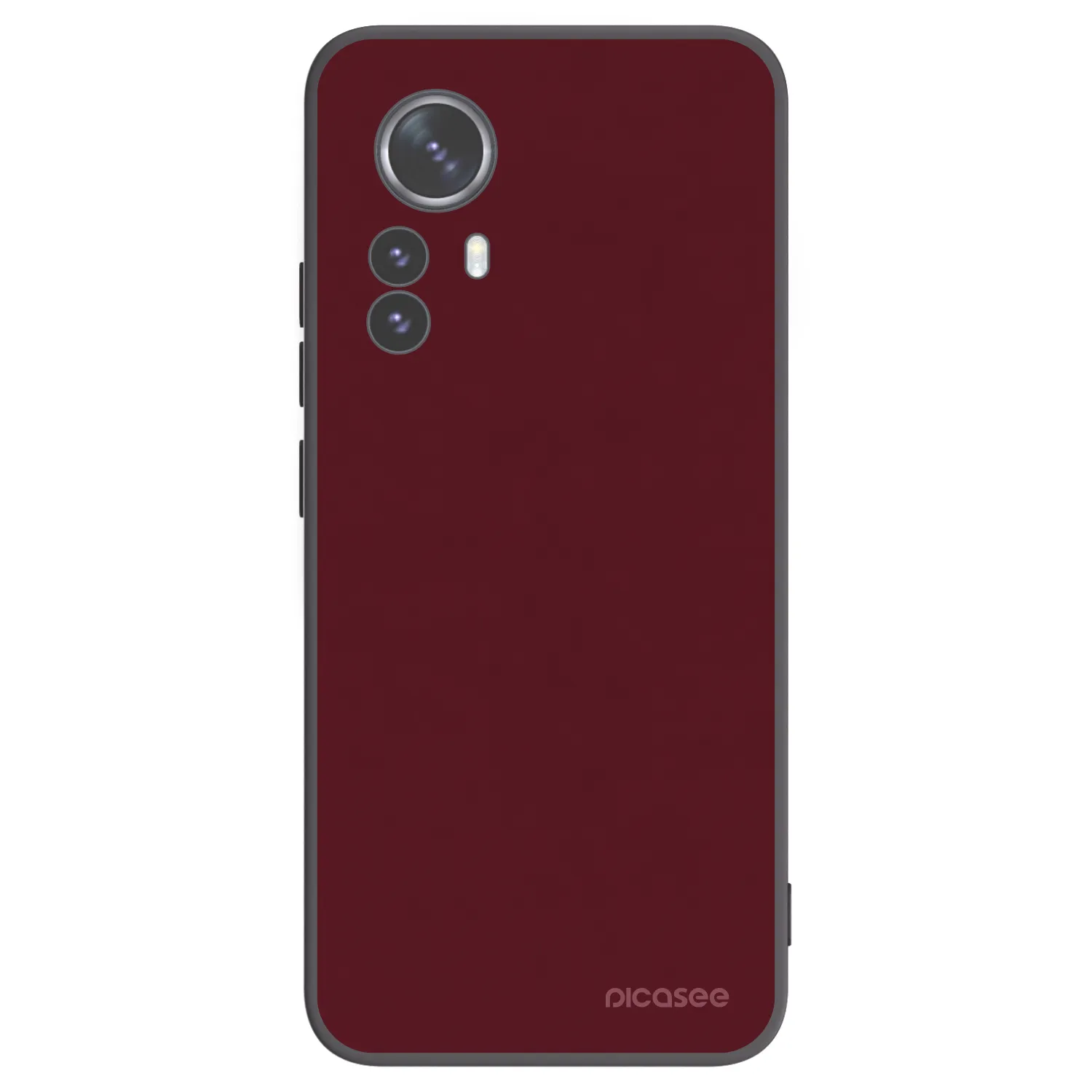 Picasee Μαύρη θήκη σιλικόνης για Xiaomi 12 Pro - Burgundy red