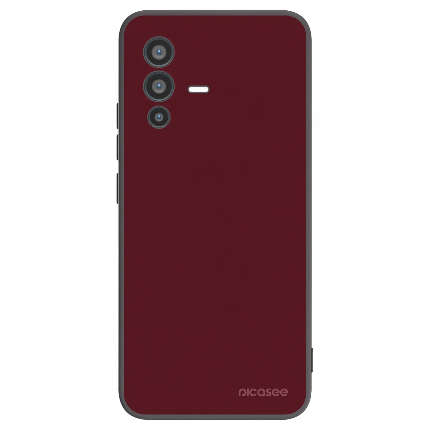 Picasee Μαύρη θήκη σιλικόνης για Vivo V23 5G - Burgundy red