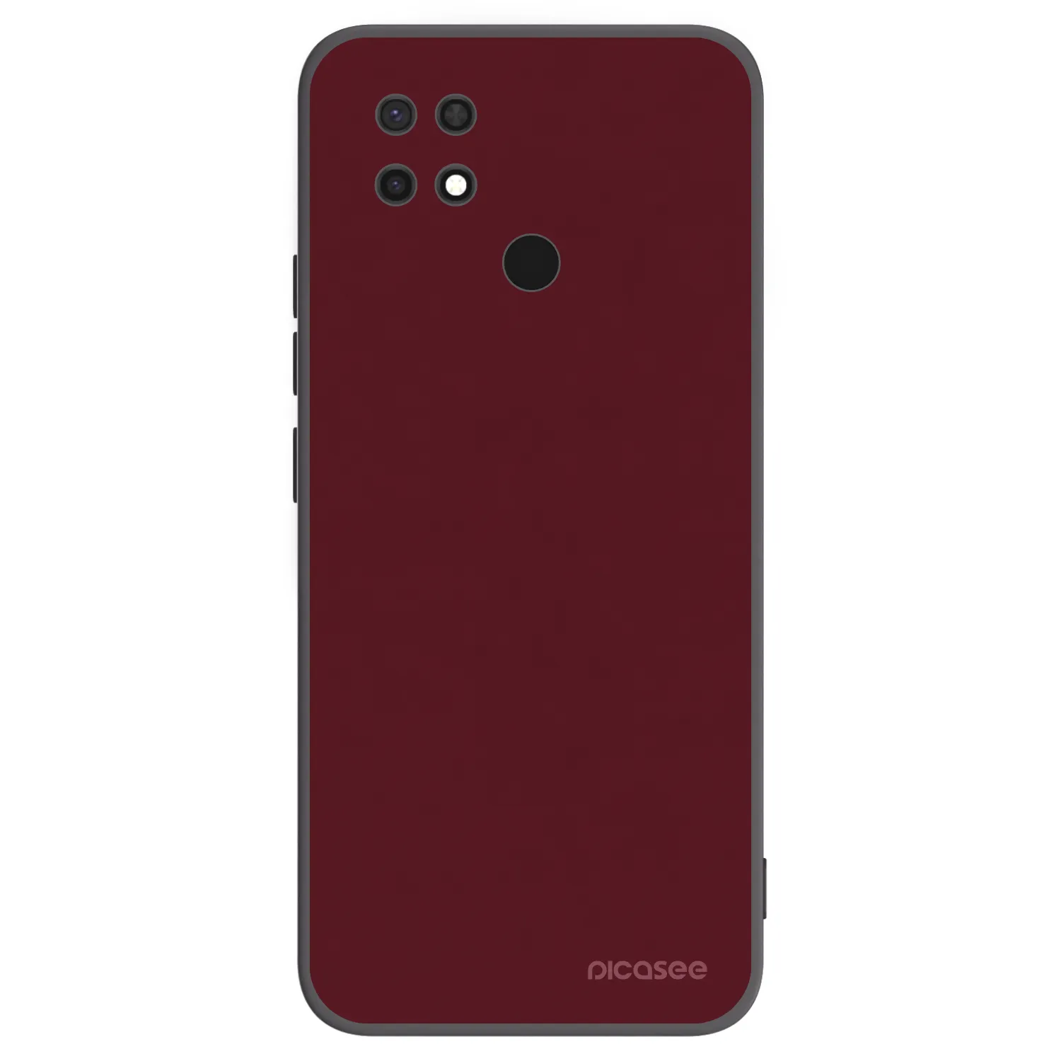 Picasee Μαύρη θήκη σιλικόνης για Xiaomi Redmi 10C - Burgundy red
