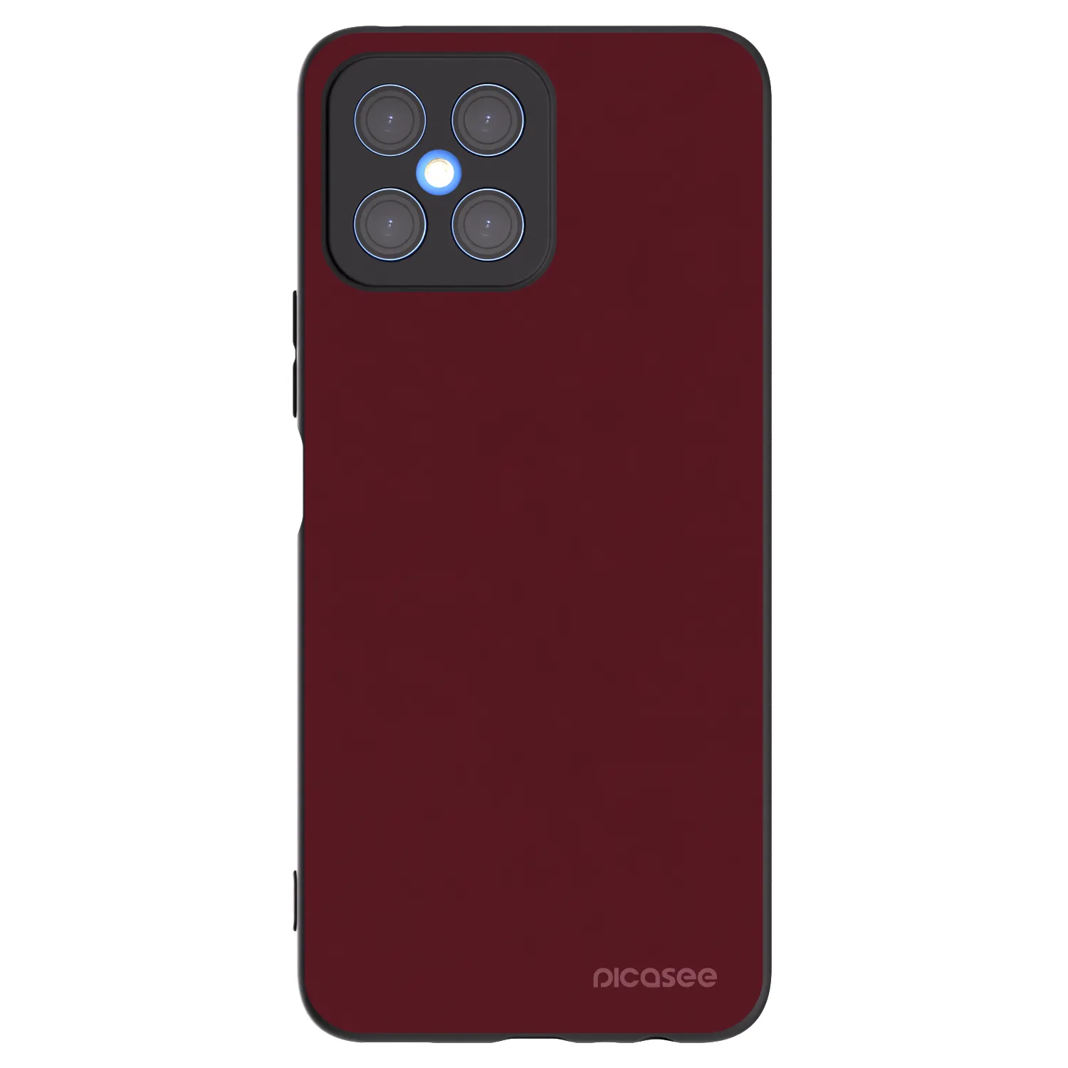 Picasee Μαύρη θήκη σιλικόνης για Honor X8 4G - Burgundy red