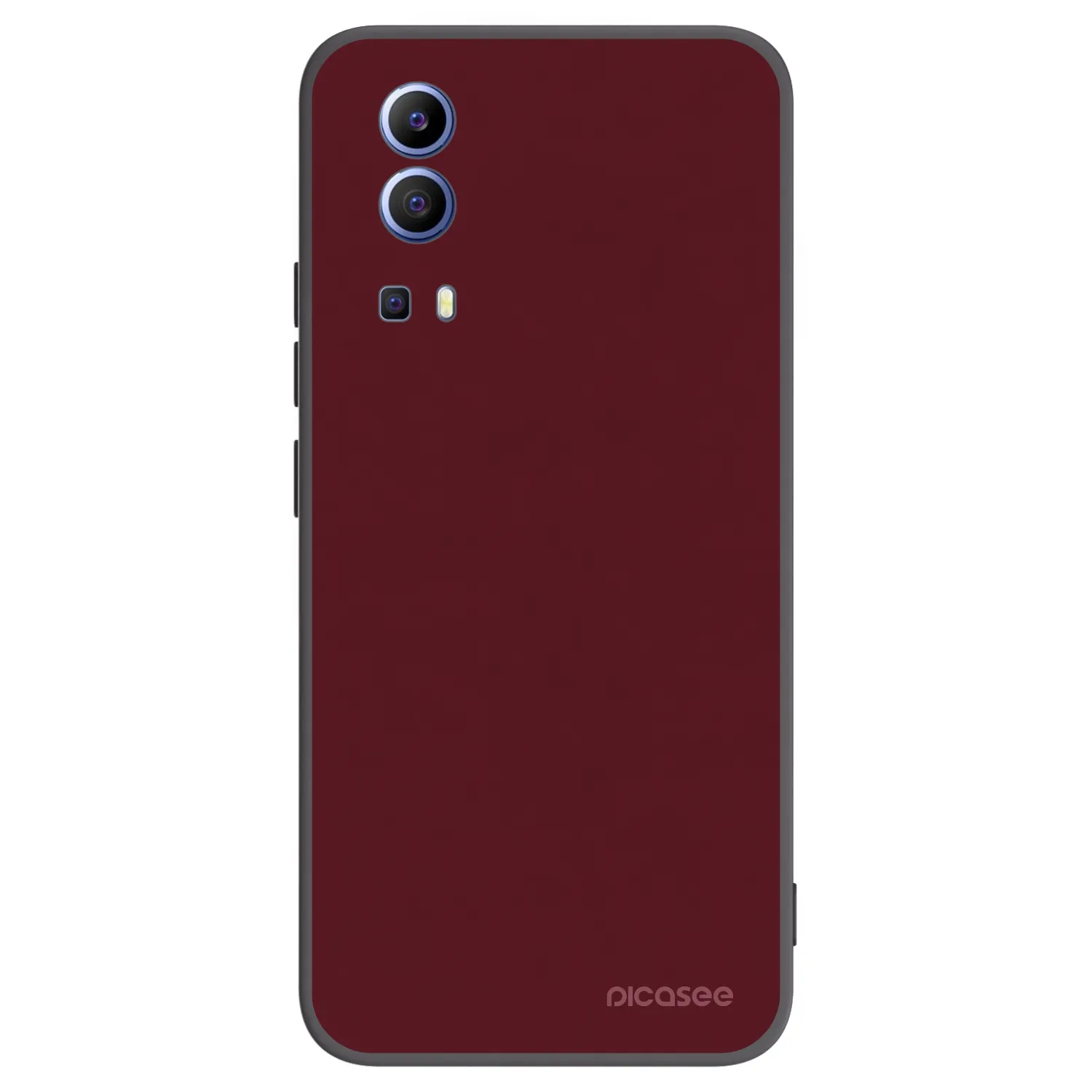 Picasee Μαύρη θήκη σιλικόνης για Vivo Y52 5G - Burgundy red