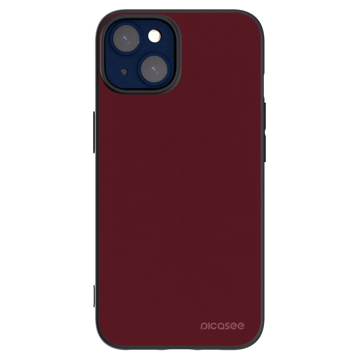 Picasee Μαύρη θήκη σιλικόνης για Apple iPhone 14 - Burgundy red
