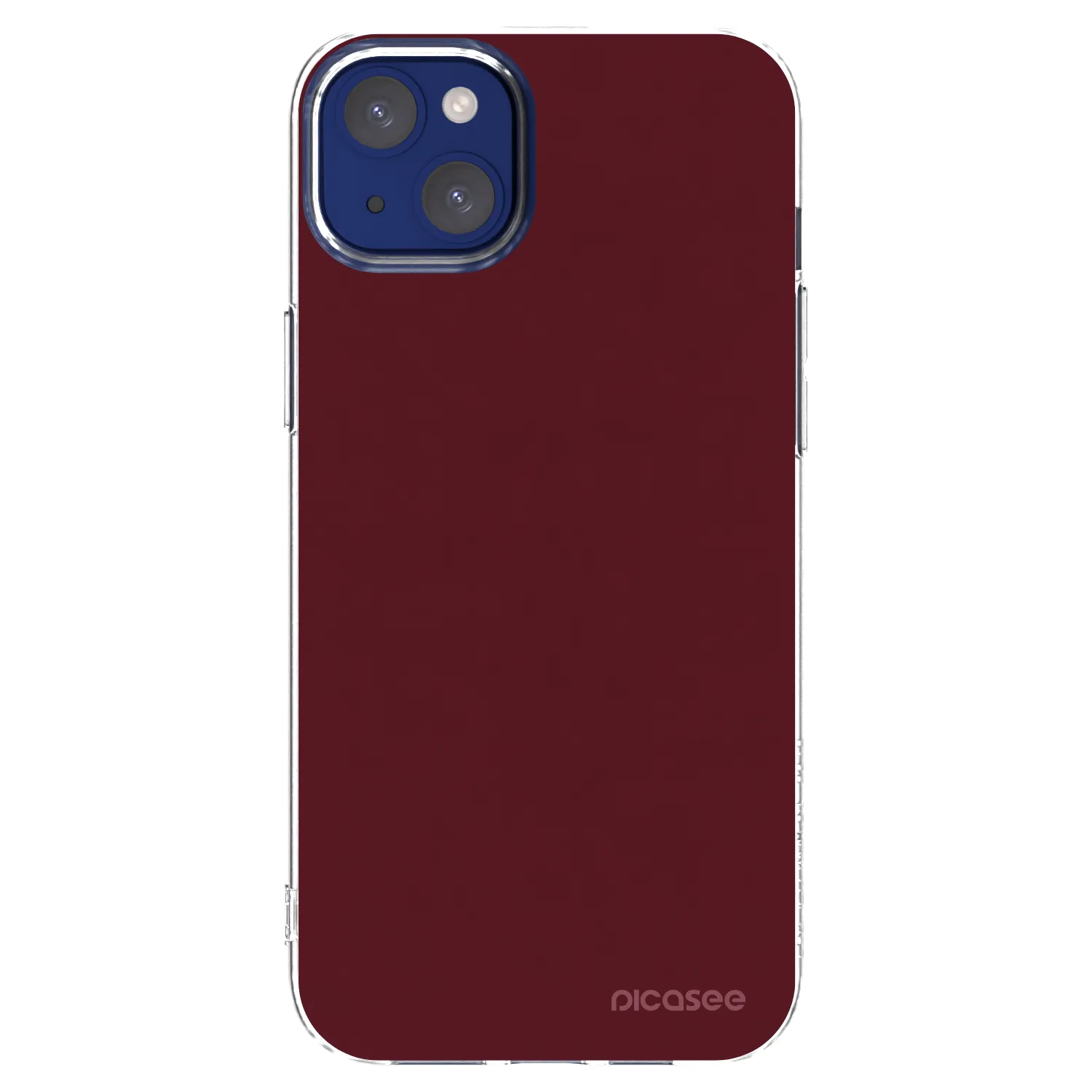 Picasee διαφανής θήκη σιλικόνης Apple iPhone 14 Plus - Burgundy red