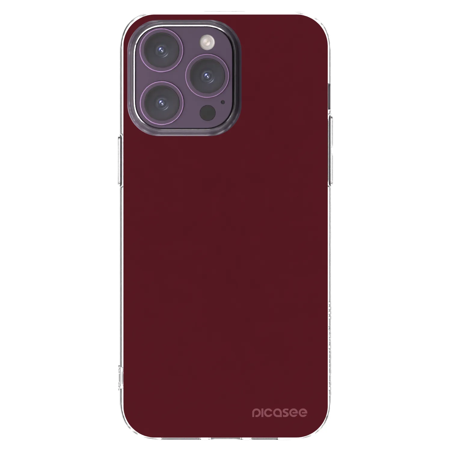 Picasee διαφανής θήκη σιλικόνης Apple iPhone 14 Pro Max - Burgundy red