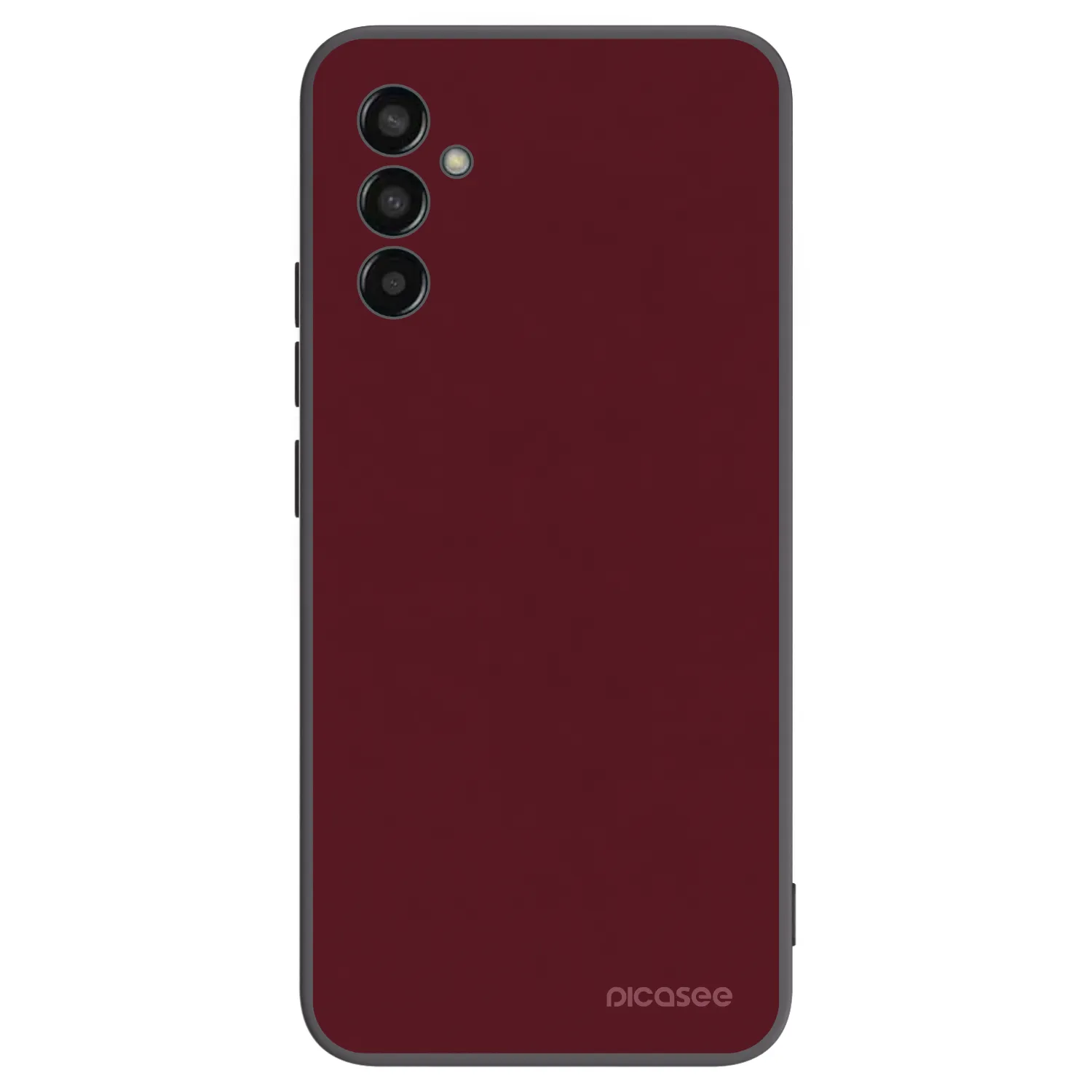 Picasee Μαύρη θήκη σιλικόνης για Samsung Galaxy M13 M135F - Burgundy red