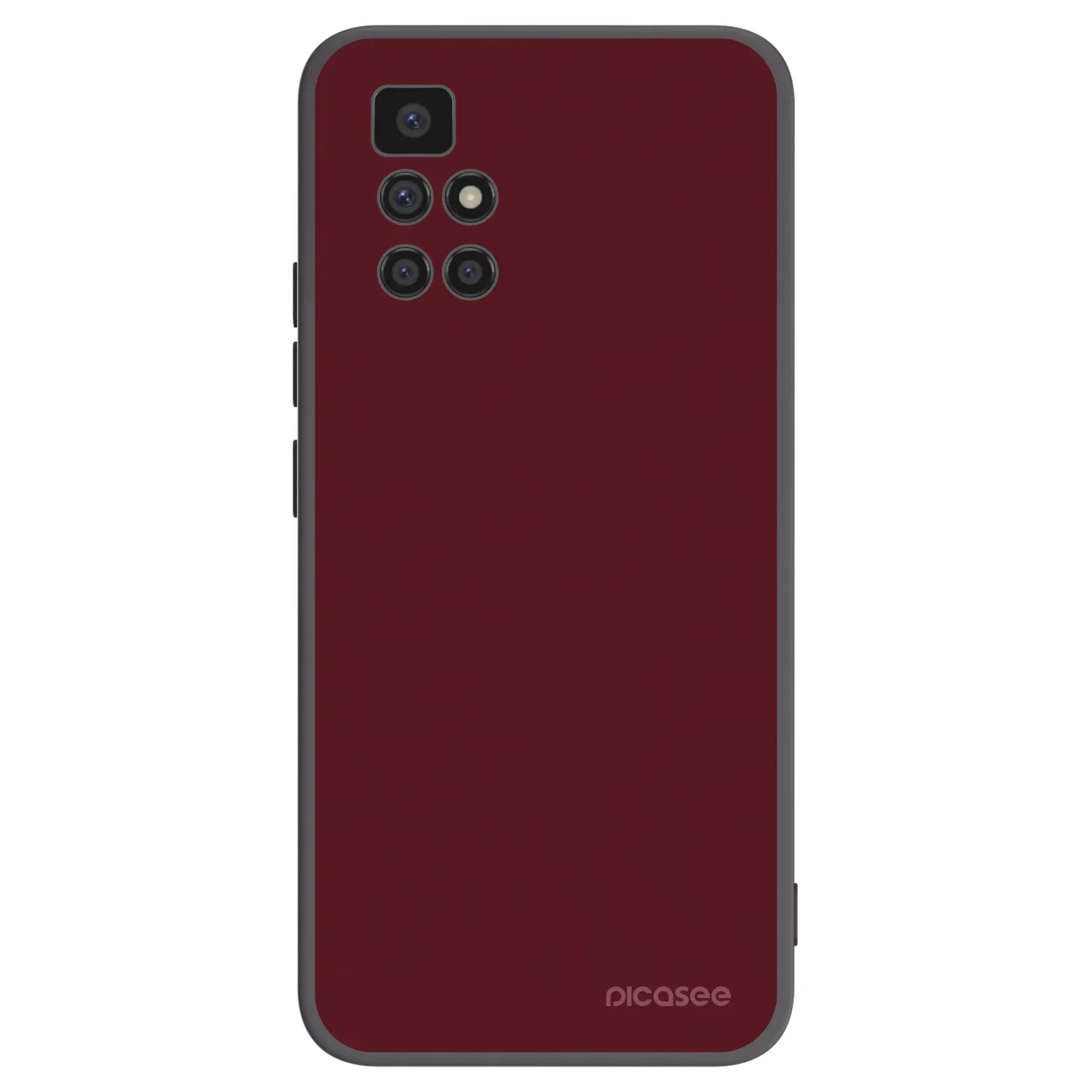 Picasee Μαύρη θήκη σιλικόνης για Xiaomi Redmi 10 (2022) - Burgundy red