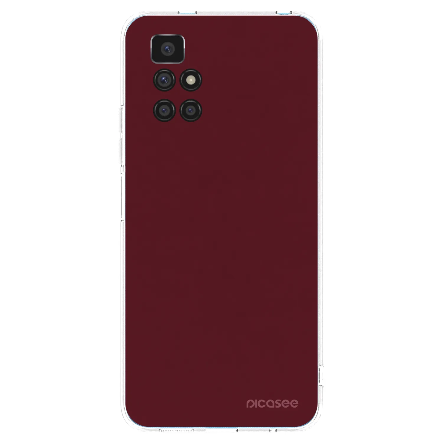 Picasee διαφανής θήκη σιλικόνης Xiaomi Redmi 10 (2022) - Burgundy red