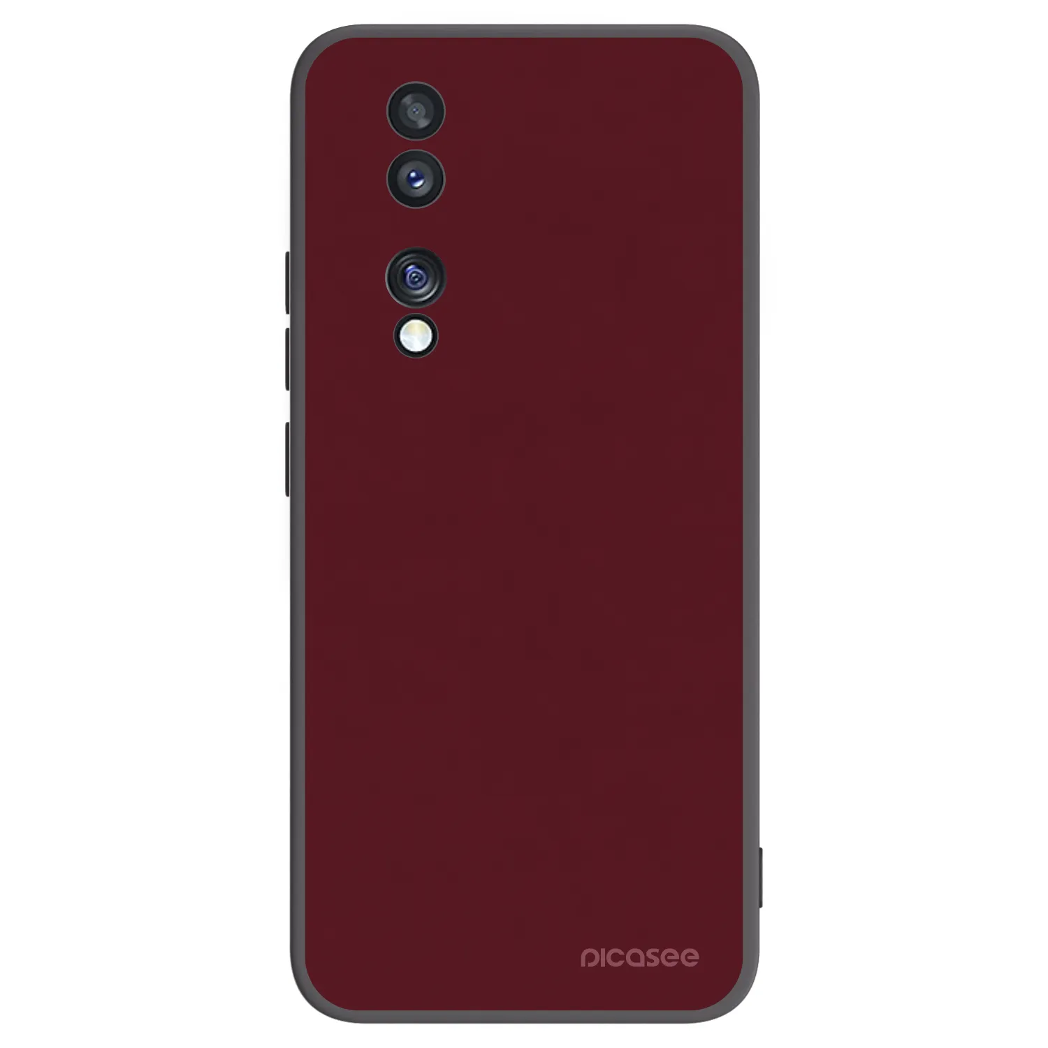 Picasee Μαύρη θήκη σιλικόνης για Honor 70 - Burgundy red