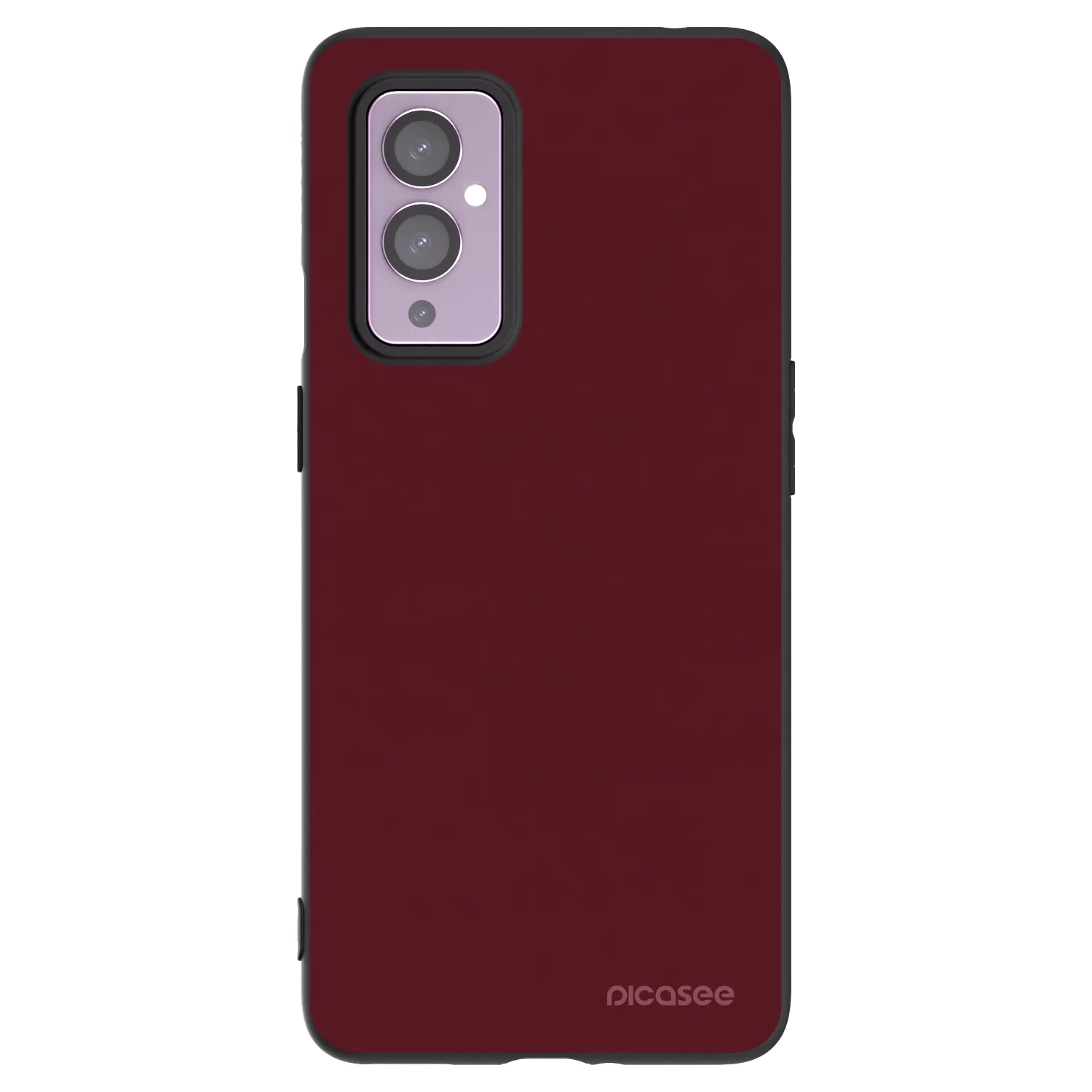 Picasee Μαύρη θήκη σιλικόνης για OnePlus 9 - Burgundy red