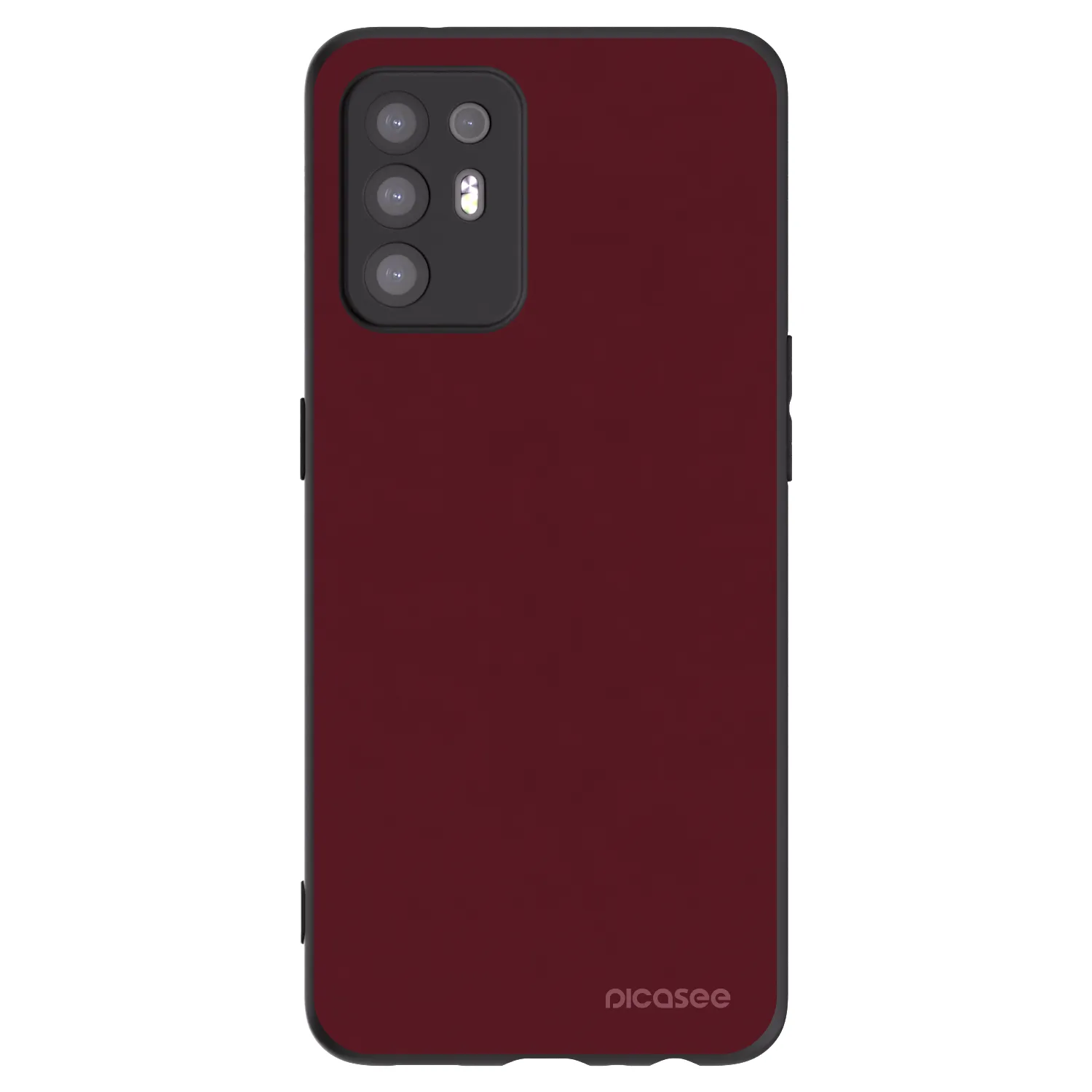 Picasee Μαύρη θήκη σιλικόνης για OPPO A94 5G - Burgundy red