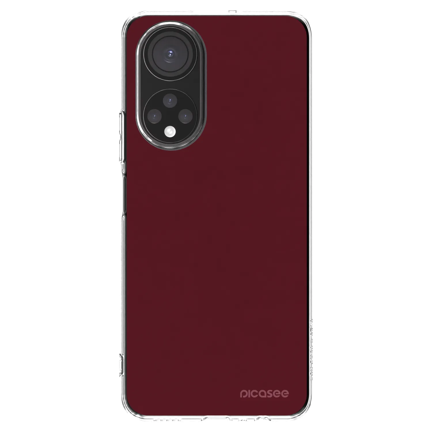 Picasee διαφανής θήκη σιλικόνης Honor X7 - Burgundy red