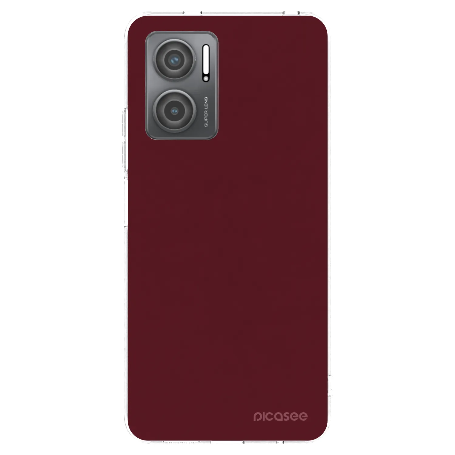 Picasee διαφανής θήκη σιλικόνης Xiaomi Redmi 10 5G - Burgundy red