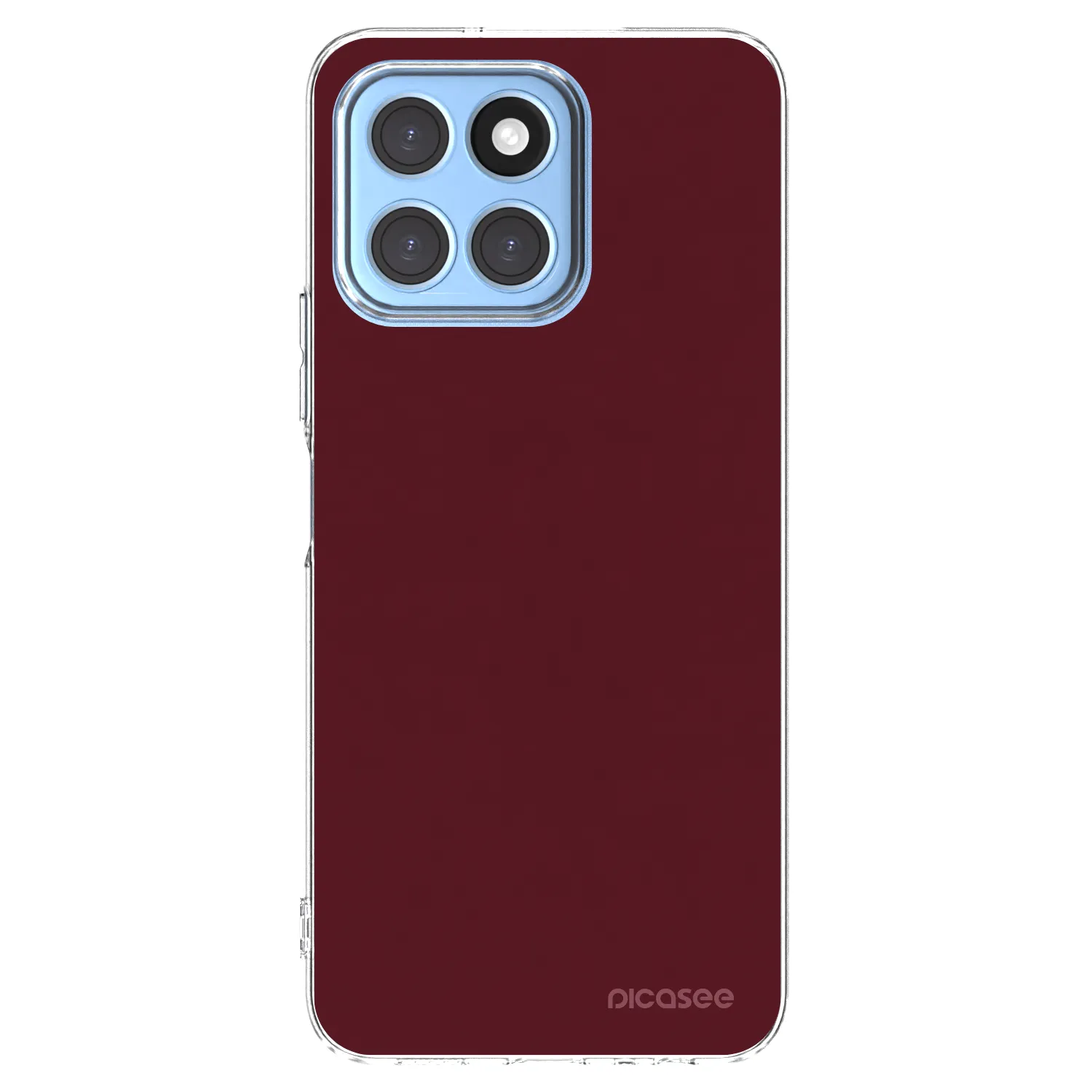 Picasee διαφανής θήκη σιλικόνης Honor X8 5G - Burgundy red