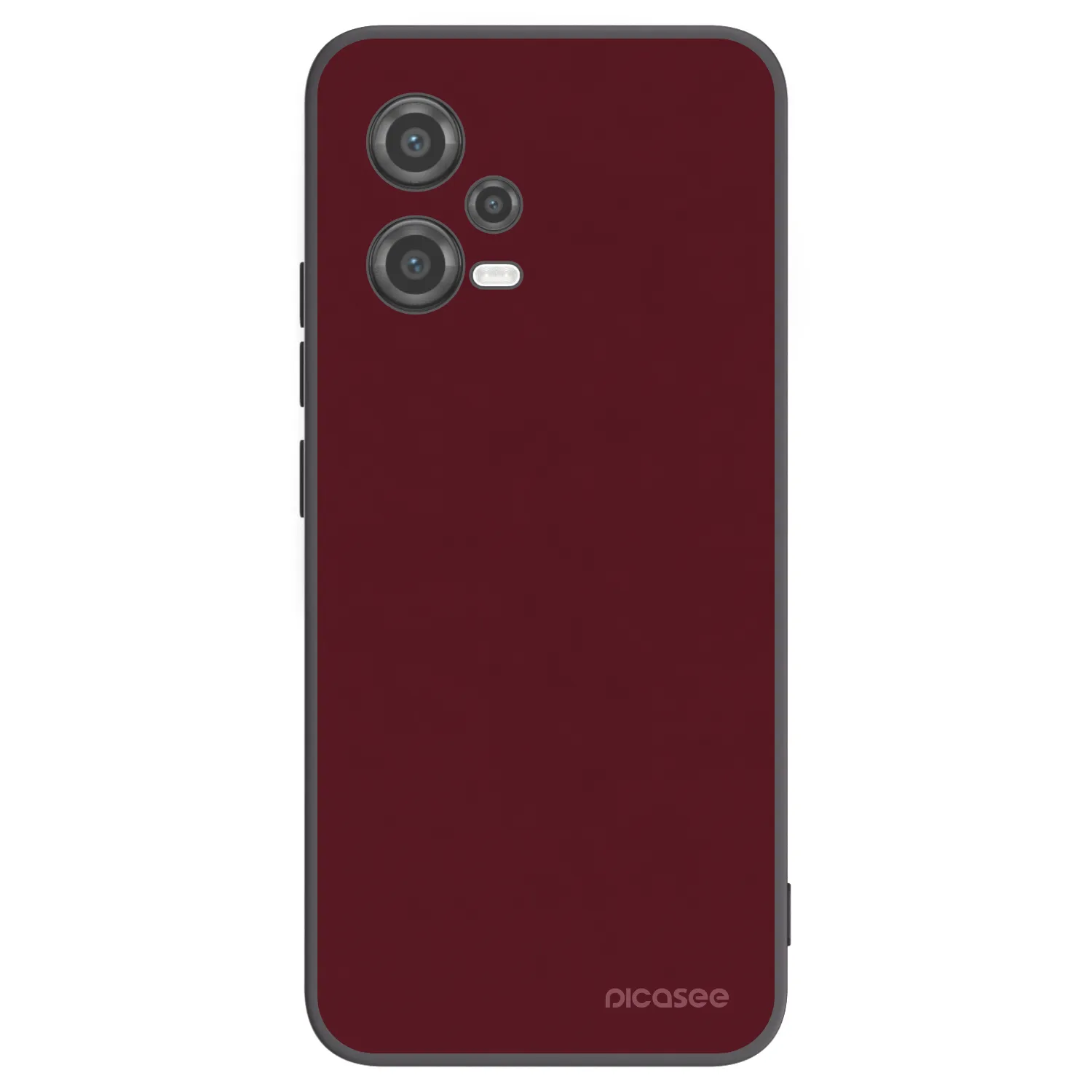 Picasee Μαύρη θήκη σιλικόνης για Xiaomi Poco X5 - Burgundy red