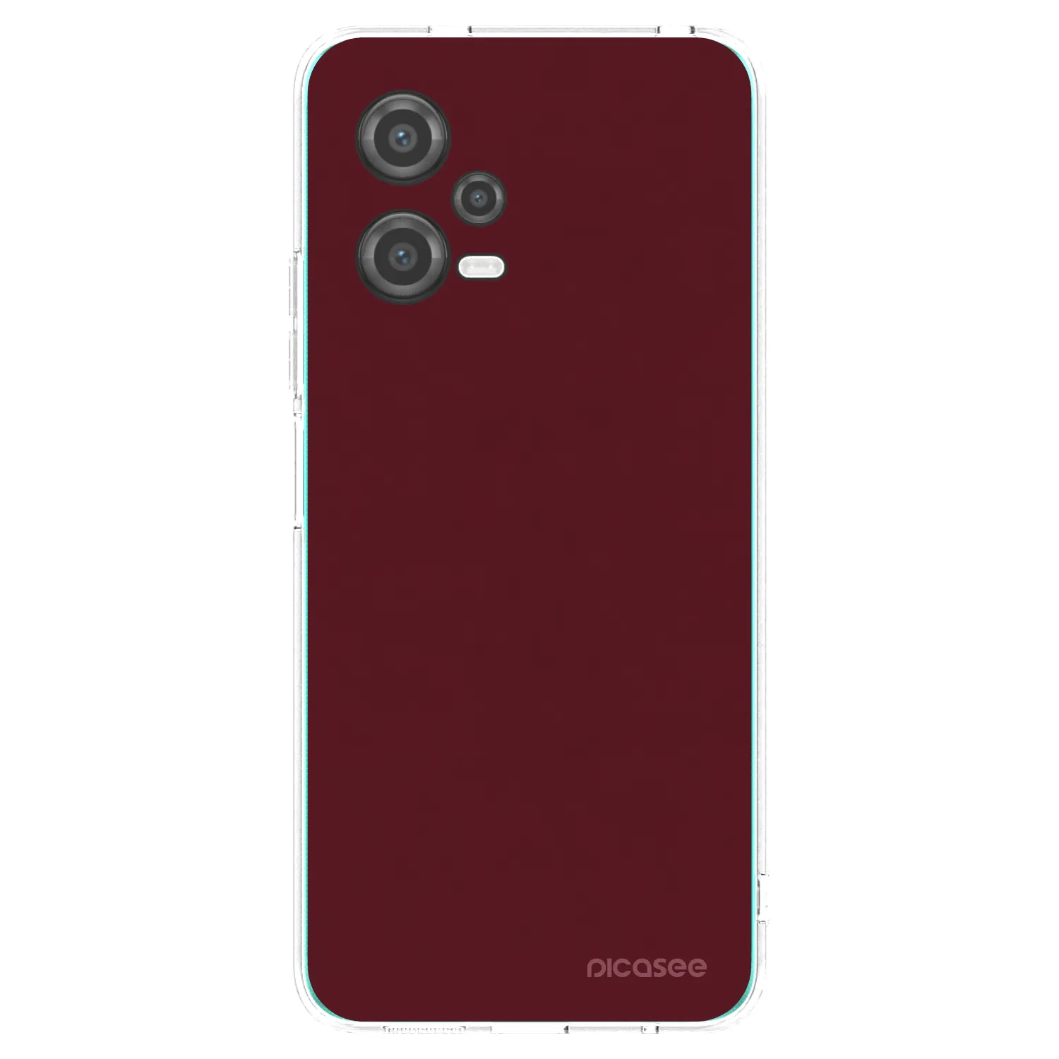 Picasee διαφανής θήκη σιλικόνης Xiaomi Poco X5 - Burgundy red