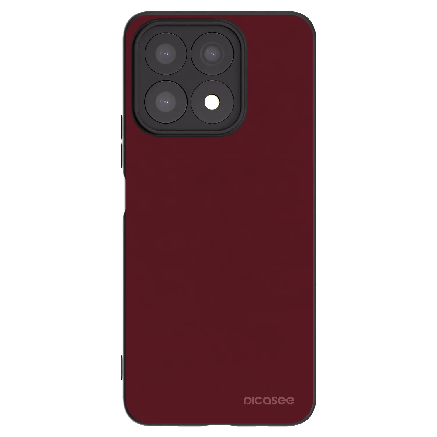 Picasee Μαύρη θήκη σιλικόνης για Honor X8a - Burgundy red
