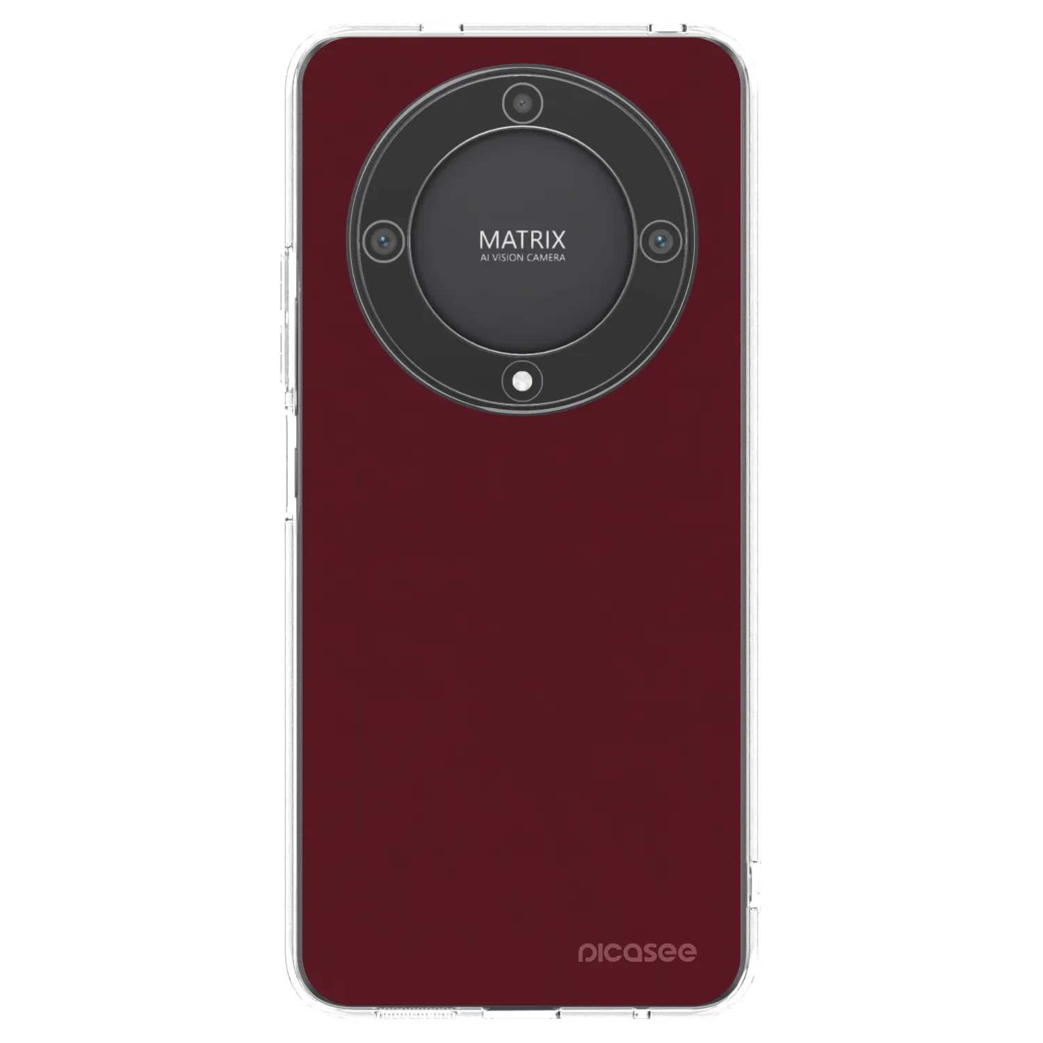 Picasee διαφανής θήκη σιλικόνης Honor Magic5 Lite 5G - Burgundy red