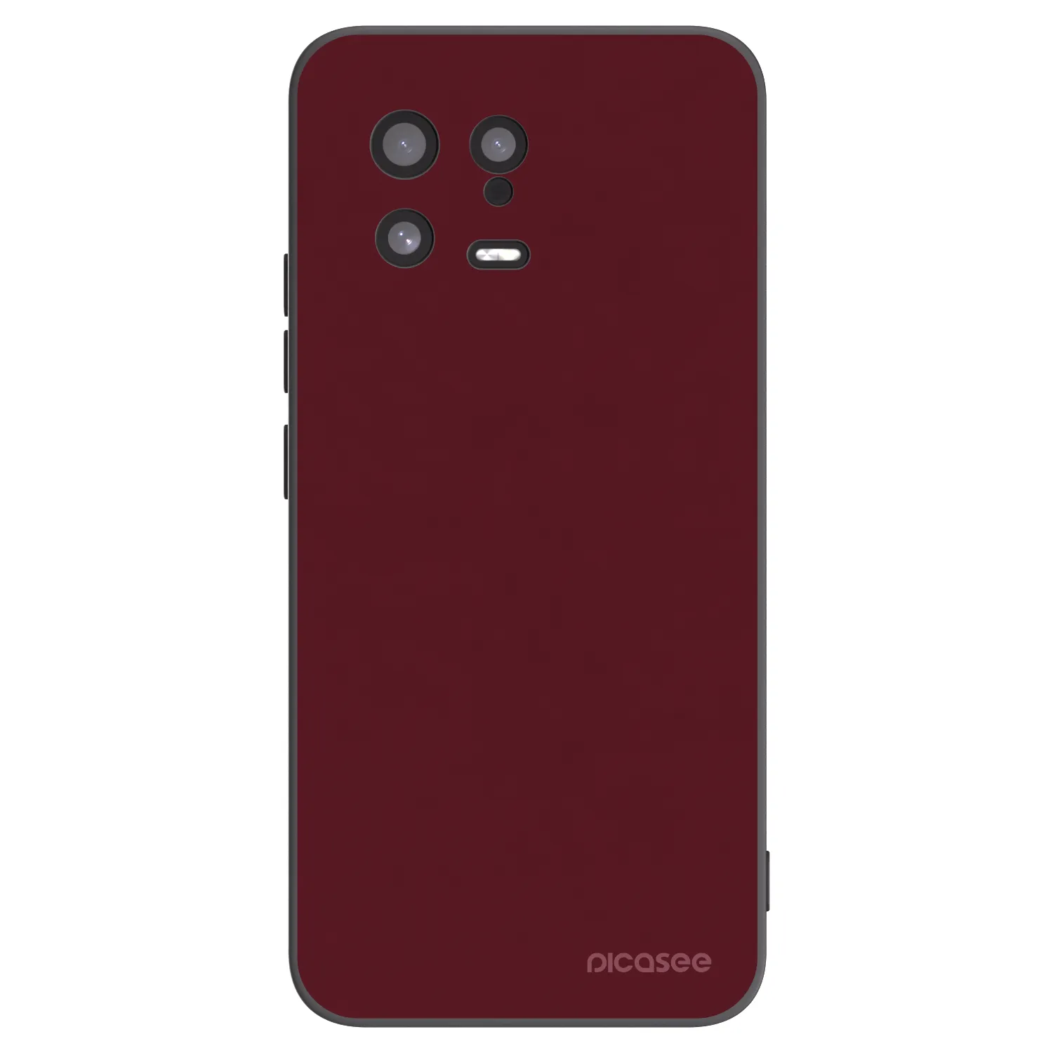 Picasee Μαύρη θήκη σιλικόνης για Xiaomi 13 - Burgundy red