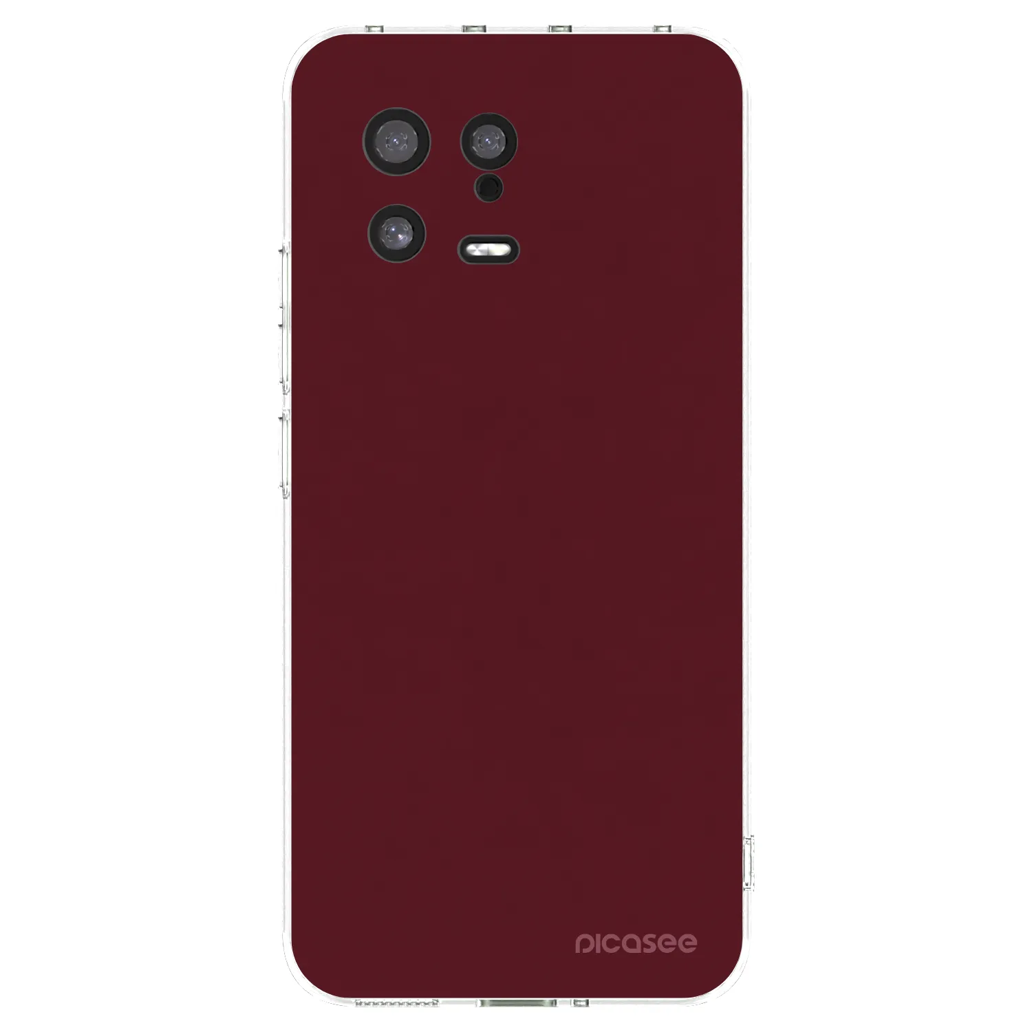 Picasee διαφανής θήκη σιλικόνης Xiaomi 13 - Burgundy red
