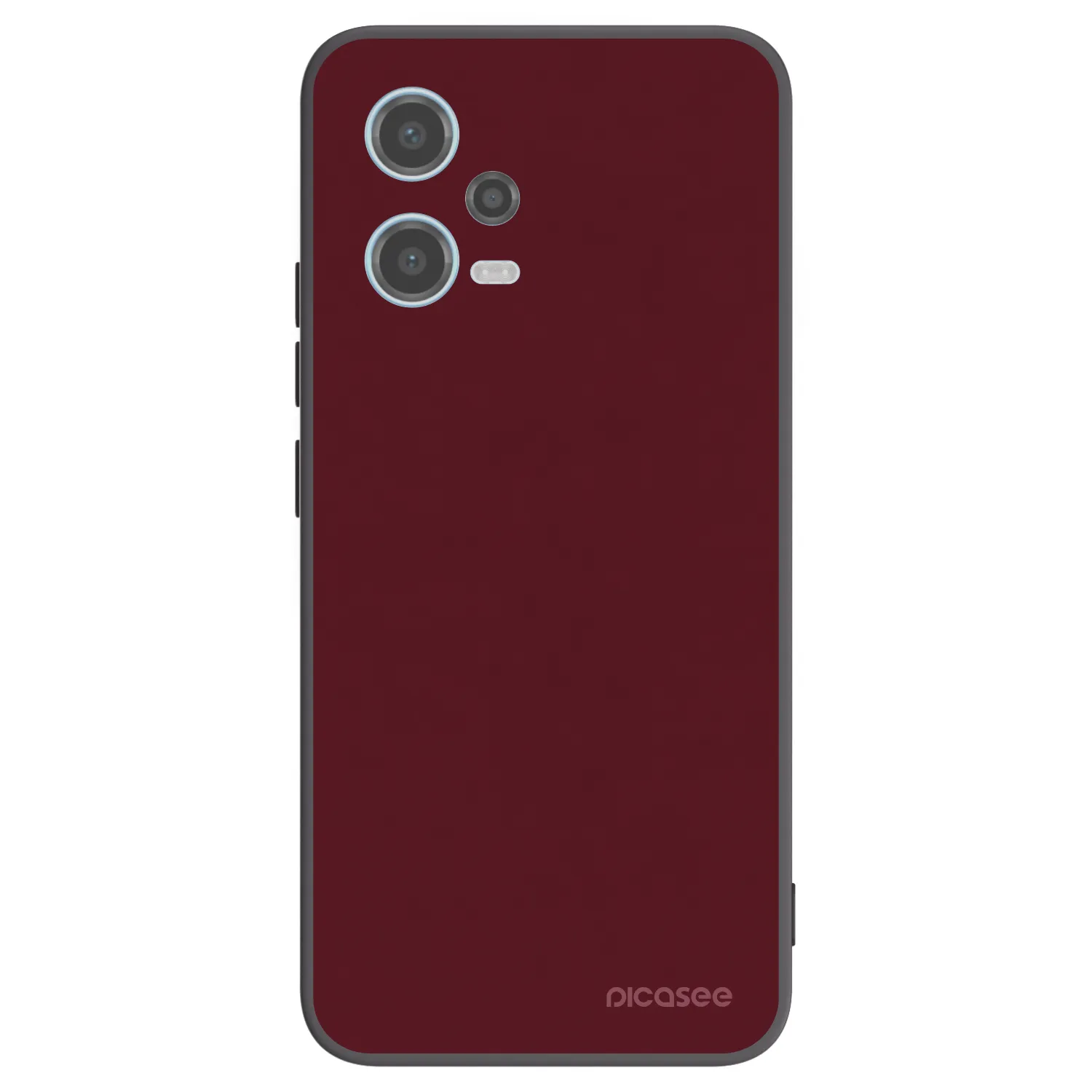 Picasee Μαύρη θήκη σιλικόνης για Xiaomi Redmi Note 12 5G - Burgundy red