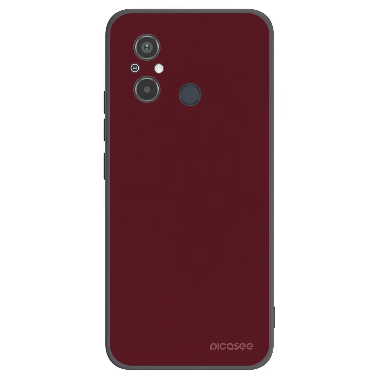 Picasee Μαύρη θήκη σιλικόνης για Xiaomi Redmi 12C - Burgundy red