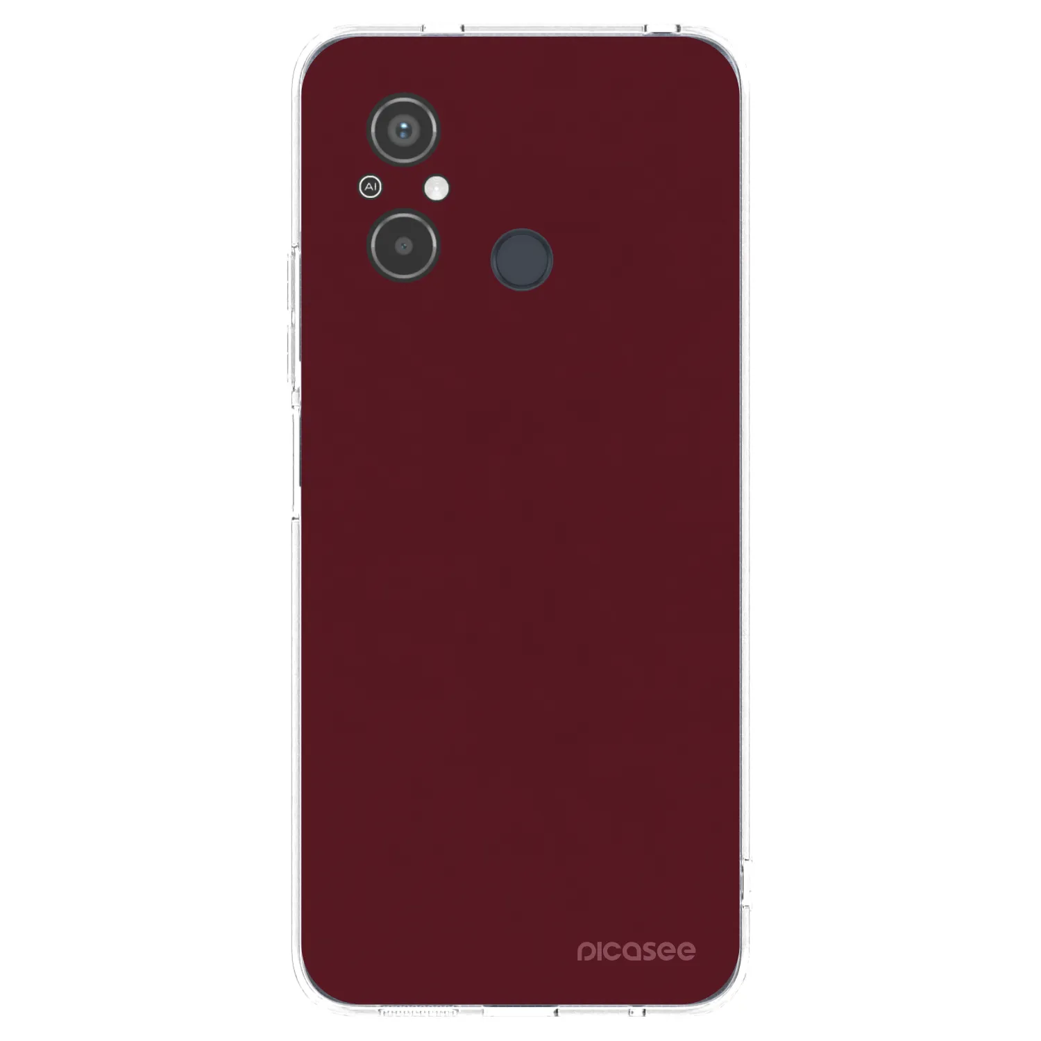 Picasee διαφανής θήκη σιλικόνης Xiaomi Redmi 12C - Burgundy red