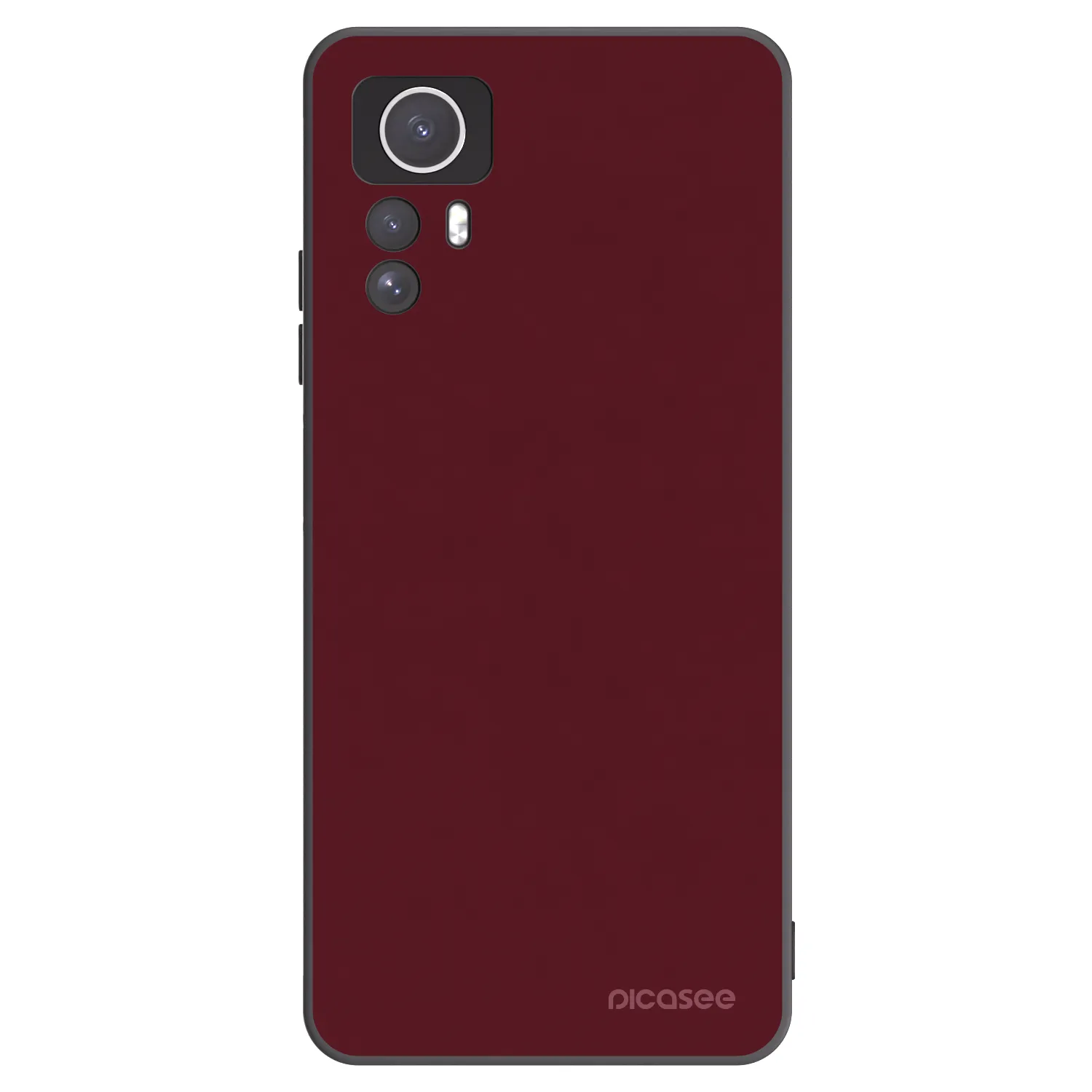 Picasee Μαύρη θήκη σιλικόνης για Xiaomi Redmi Note 12S - Burgundy red