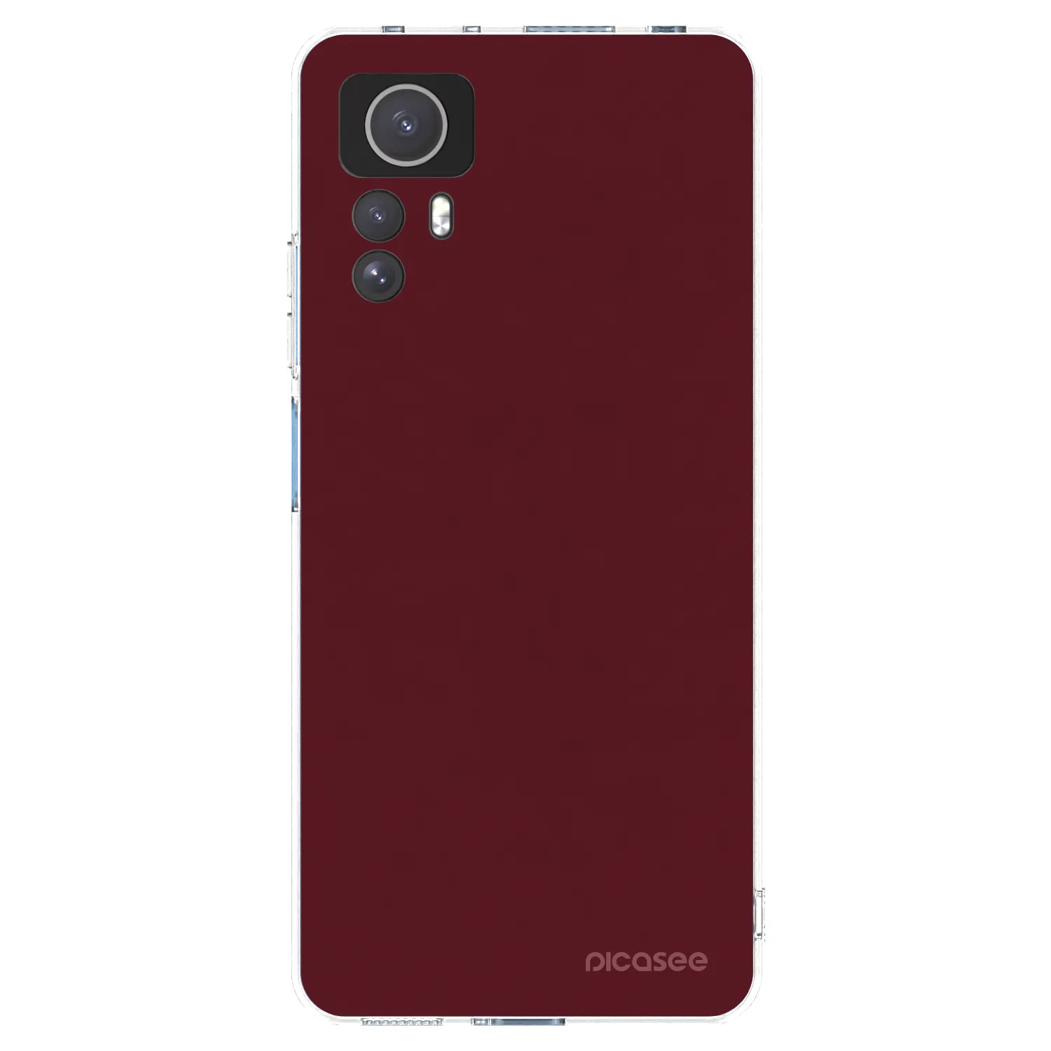 Picasee διαφανής θήκη σιλικόνης Xiaomi Redmi Note 12S - Burgundy red