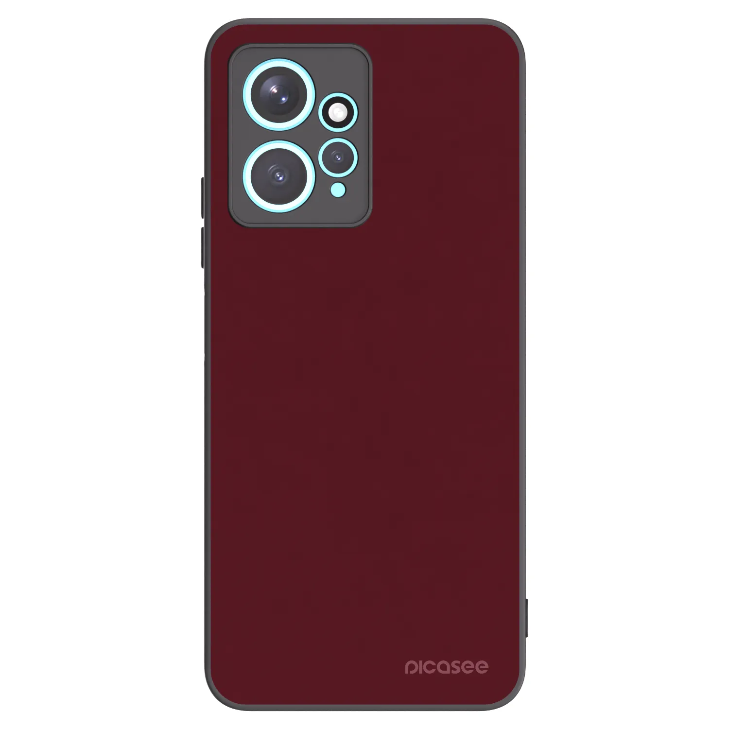 Picasee Μαύρη θήκη σιλικόνης για Xiaomi Redmi Note 12 4G - Burgundy red